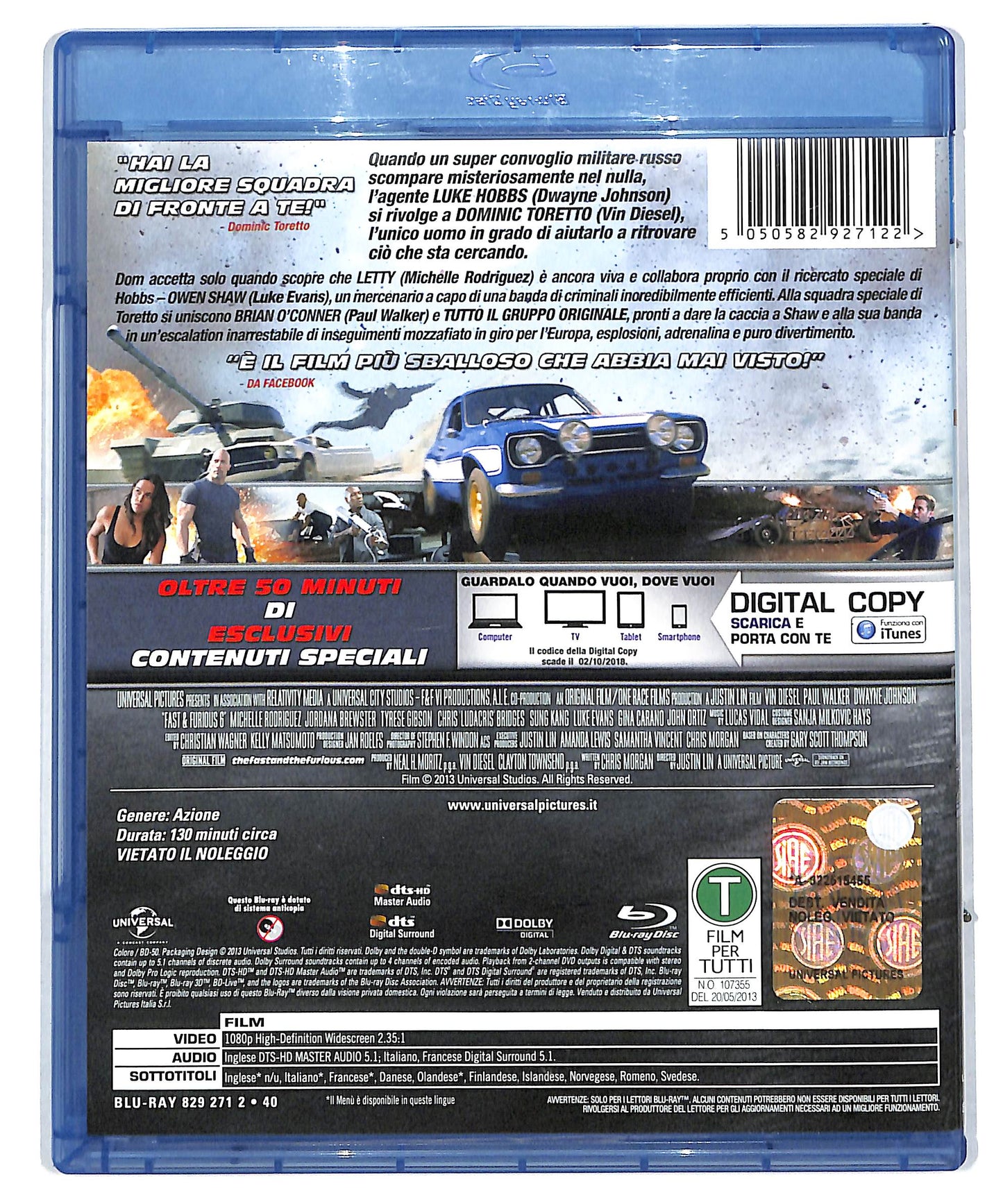 EBOND Fast & Furious 6 BLURAY DB590409