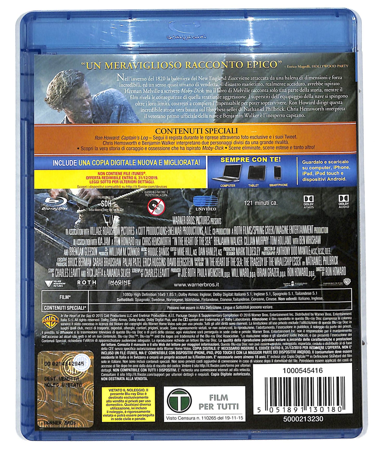 EBOND Heart Of The Sea - Le Origini Di Moby Dick BLURAY DB590419