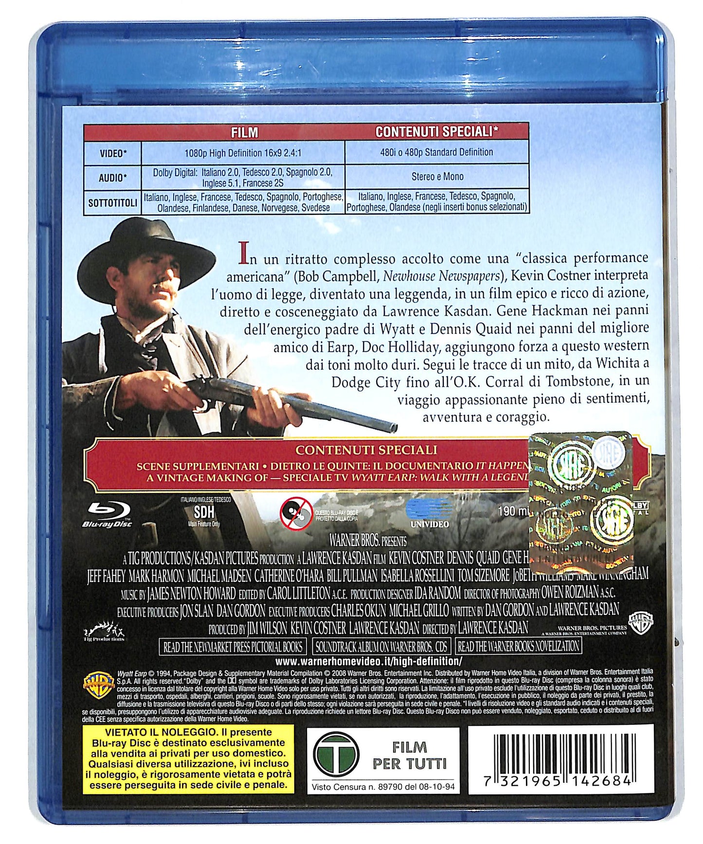 EBOND Wyatt Earp BLURAY DB590459