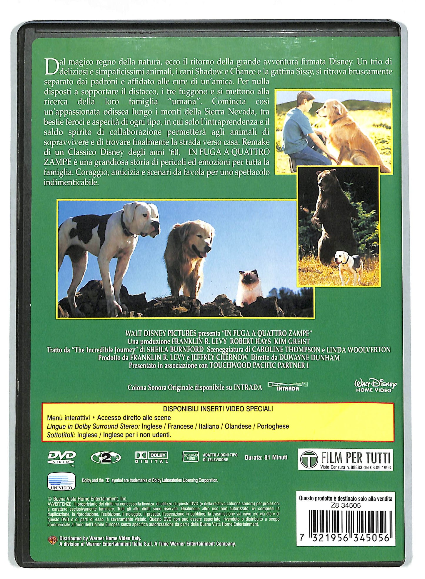 EBOND In Fuga a Quattro Zampe DVD DB590660