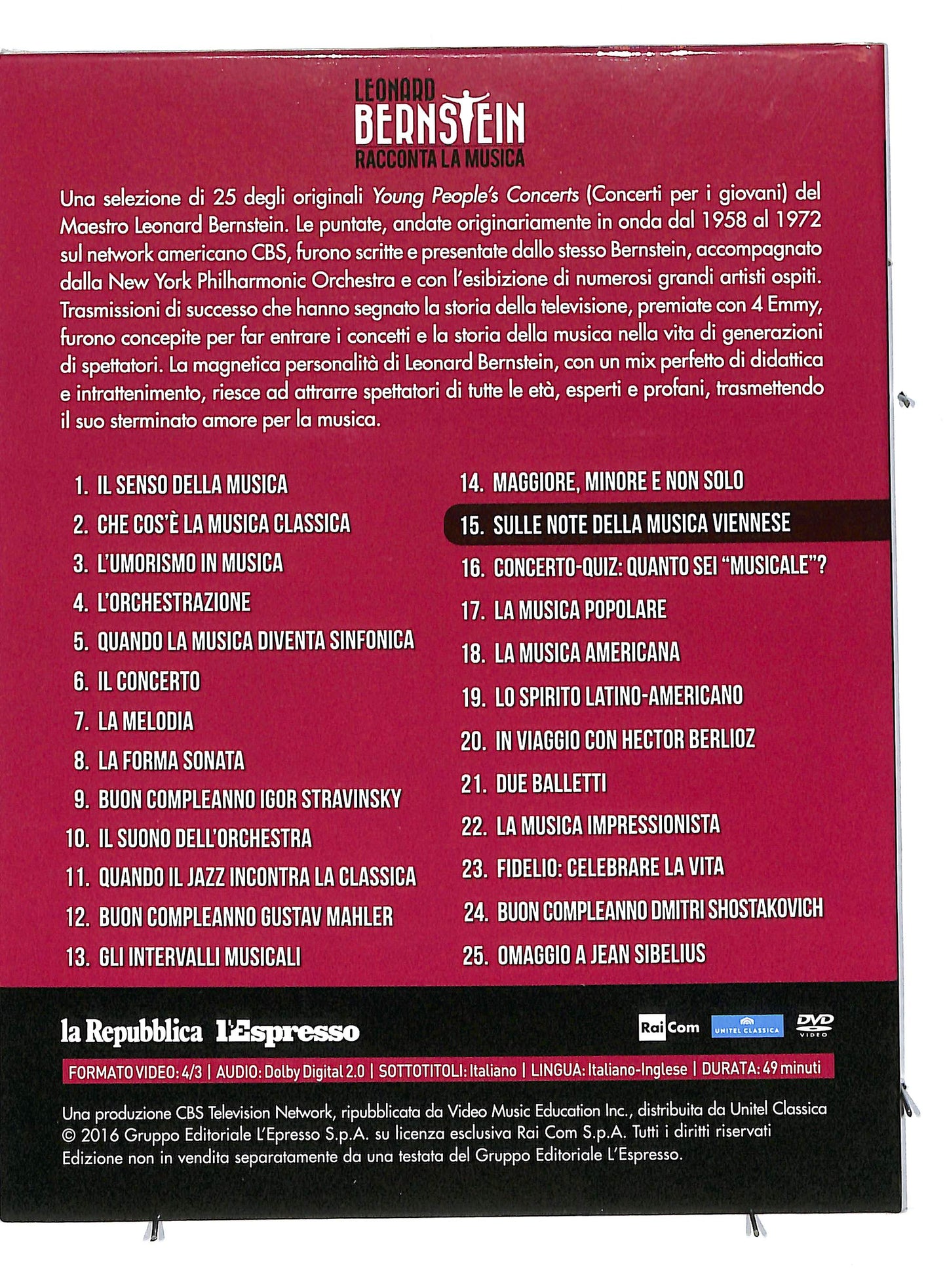 EBOND Leonard bernstein vol 15 - sulle note della musica EDITORIALE DVD DB591151