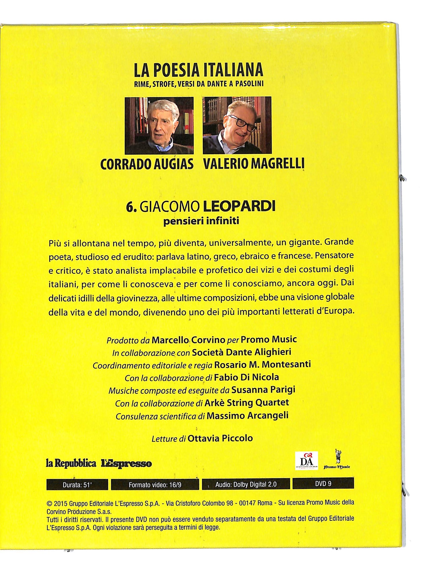 EBOND Giacomo Leopardi pensieri infiniti volume 6 EDITORIALE DVD DB591171