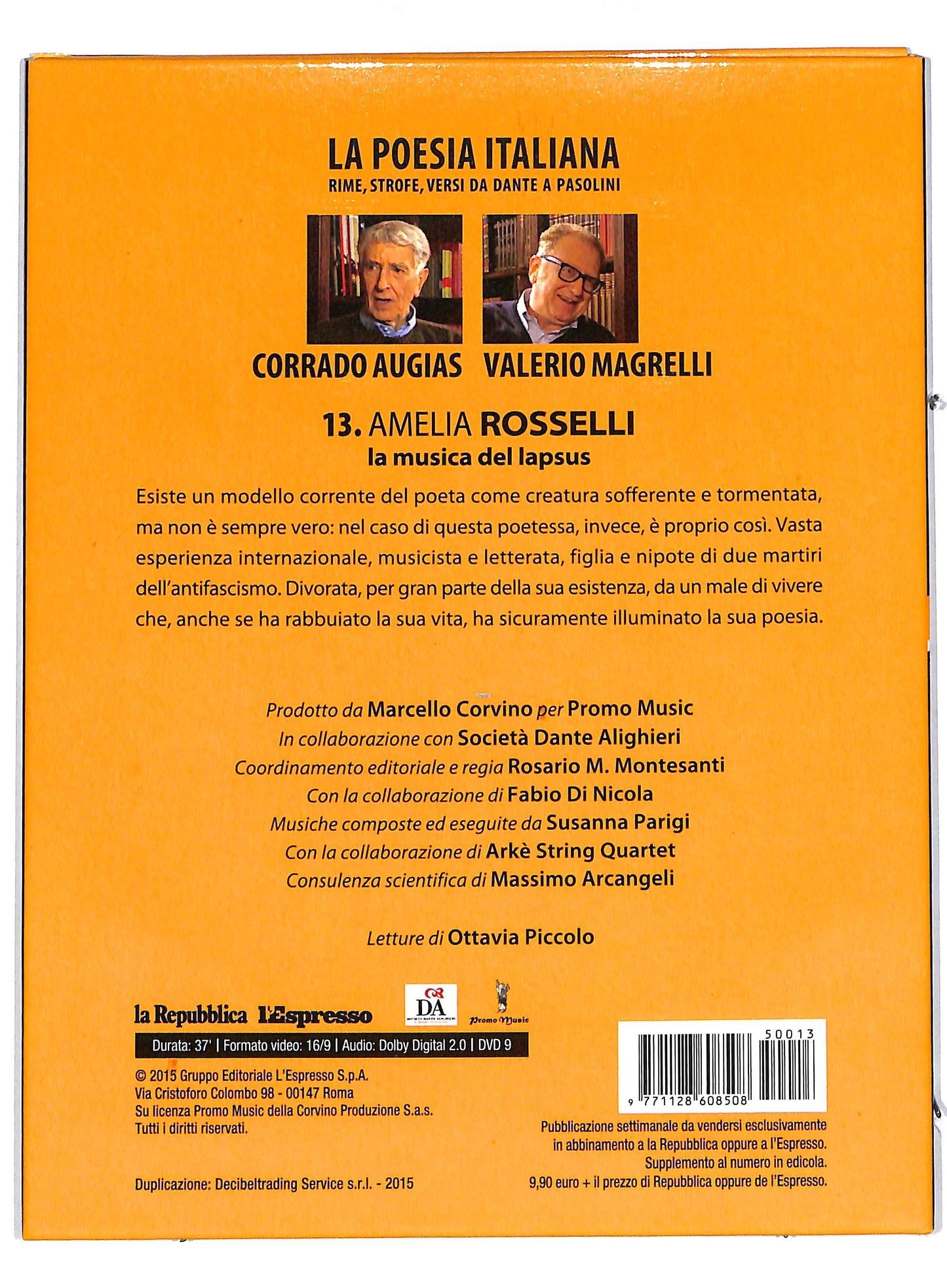 EBOND Amelia Rosselli - La musica del lapsus vol 13 EDITORIALE DVD DB591311