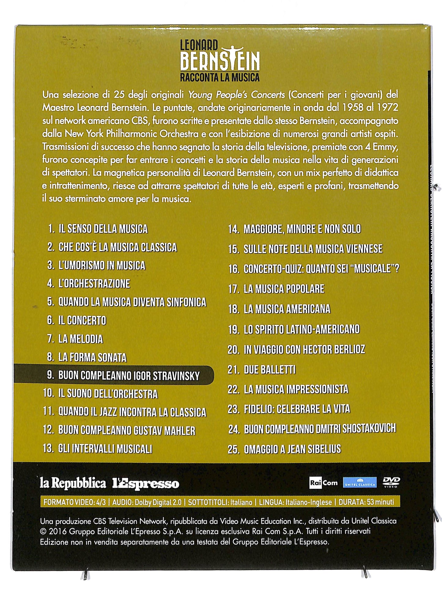 EBOND Leonard Bernstein vol 9 - Buon compleanno Igor EDITORIALE DVD DB591317