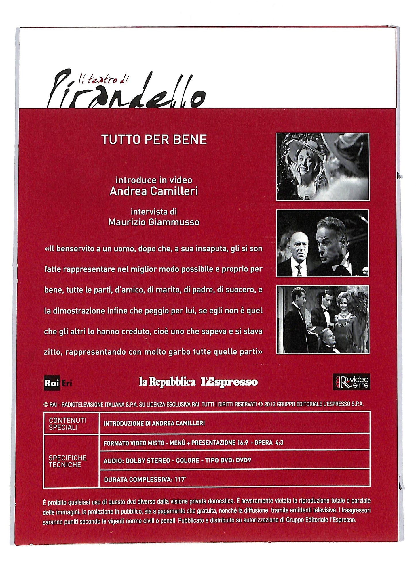 EBOND Il teatro di Pirandello - Tutto per bene EDITORIALE DVD DB591445