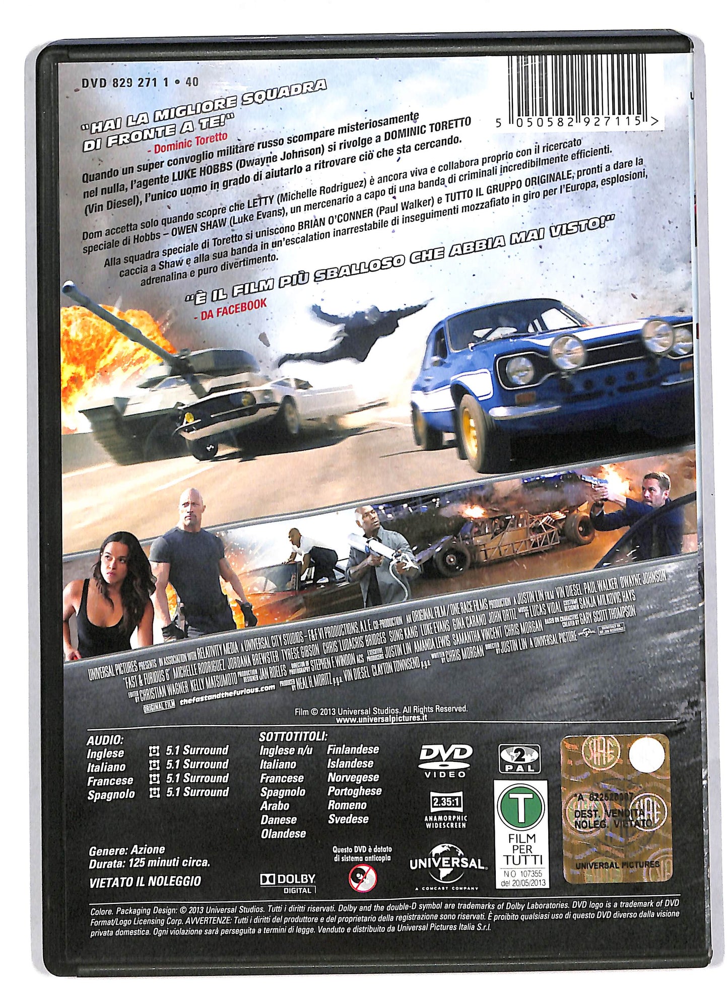 EBOND Fast & Furious 6 DVD DB591616