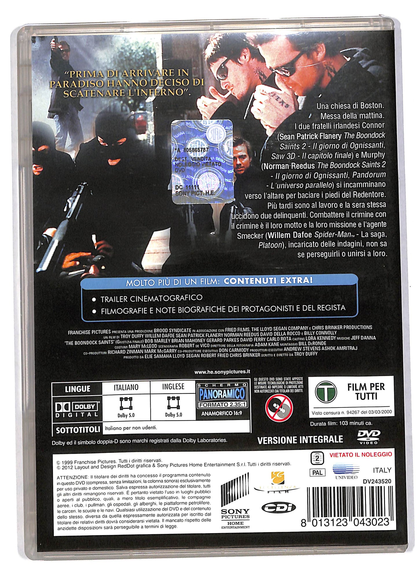 EBOND The boondock saints - Giustizia finale DVD DB591621