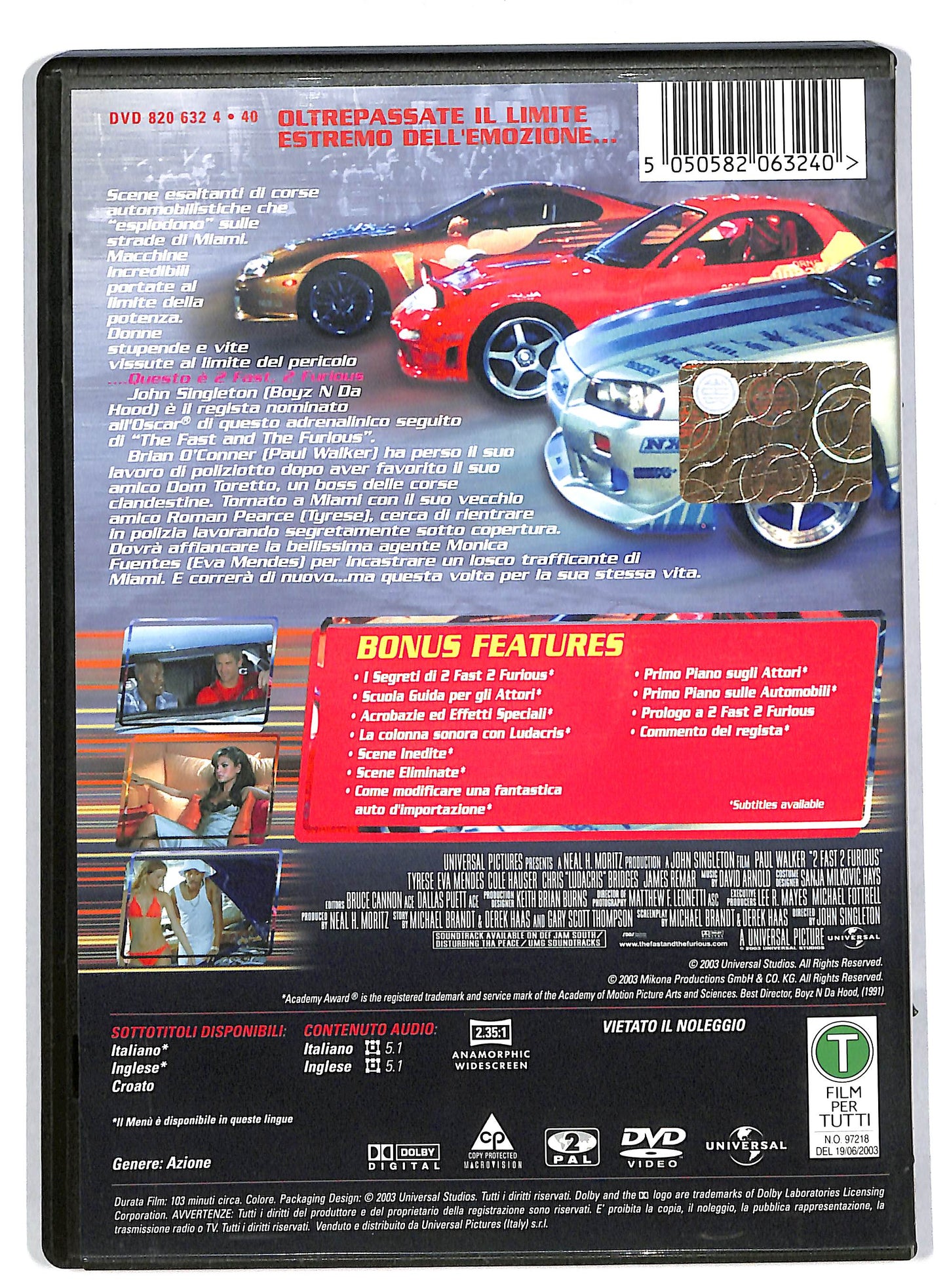 EBOND 2 Fast 2 Furious DVD DB591627