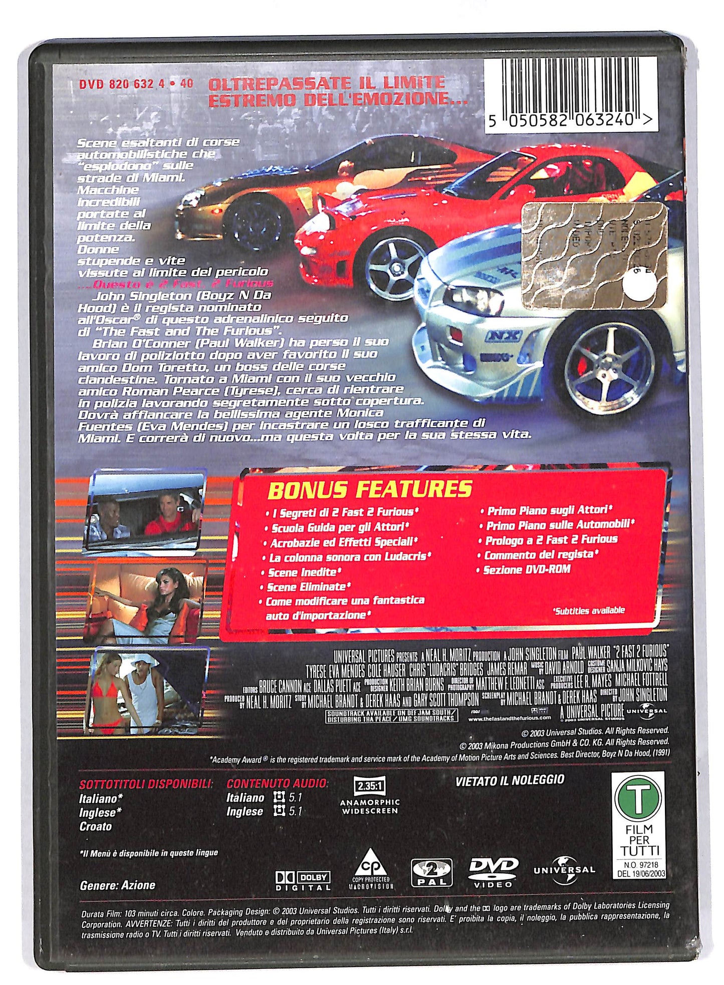 EBOND 2 Fast 2 furious DVD DB592101