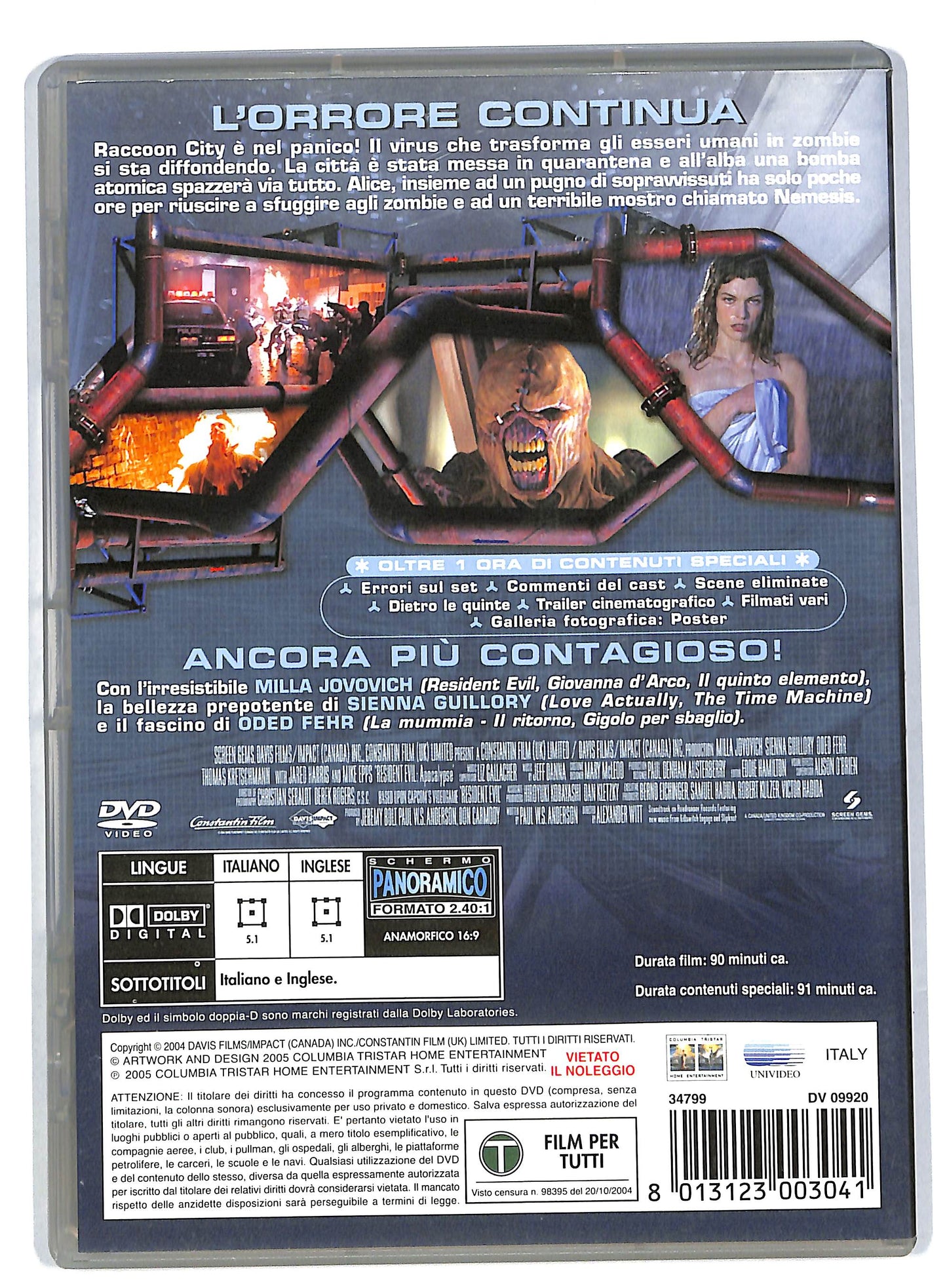 EBOND Resident evil - apocalypse EDIZIONE SPECIALE DVD DB592143
