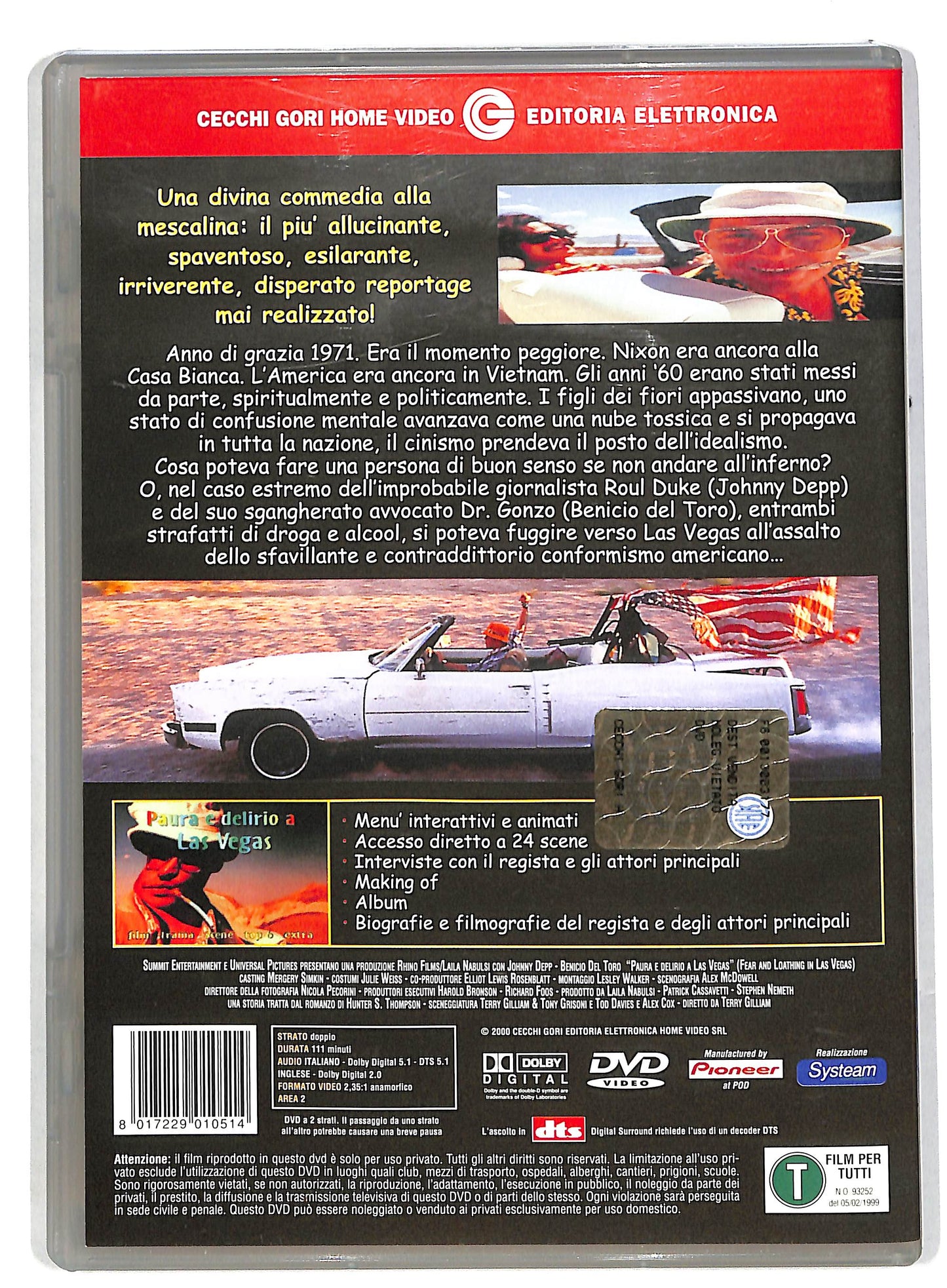 EBOND Paura e delirio a las vegas DVD DB592364