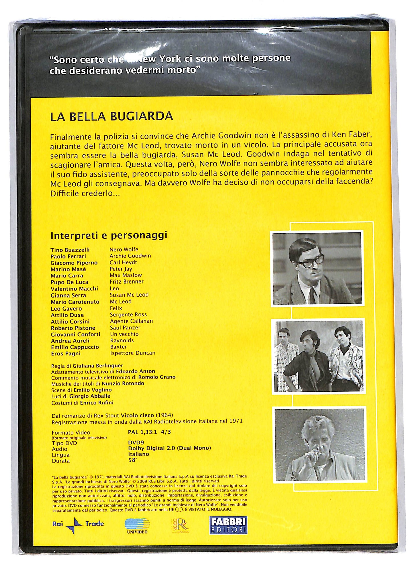EBOND La bella bugiarda seconda puntata - Nero Wolfe EDITORIALE DVD DB592606