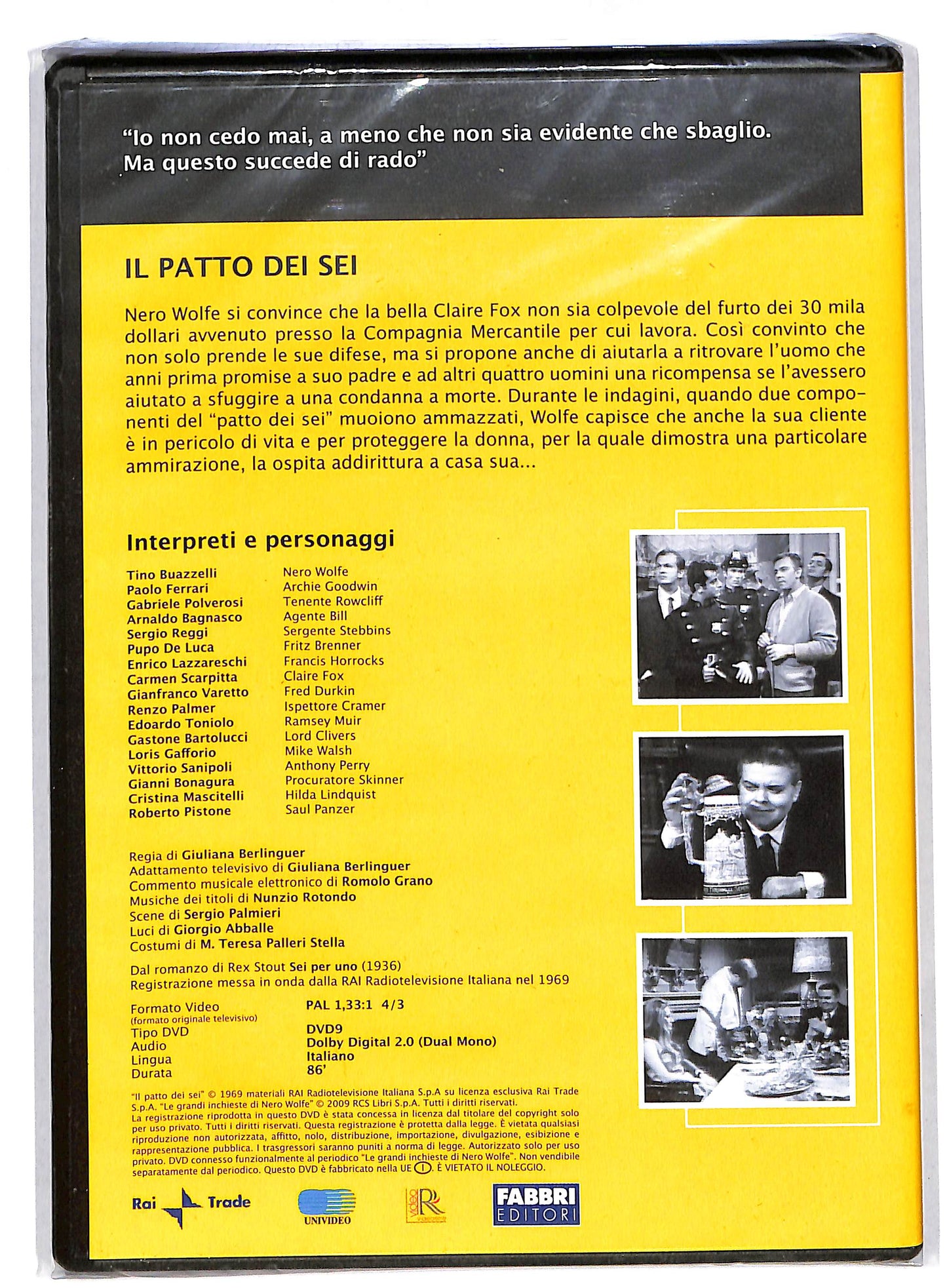 EBOND Nero Wolfe - Il patto dei sei seconda puntata EDITORIALE DVD DB592607