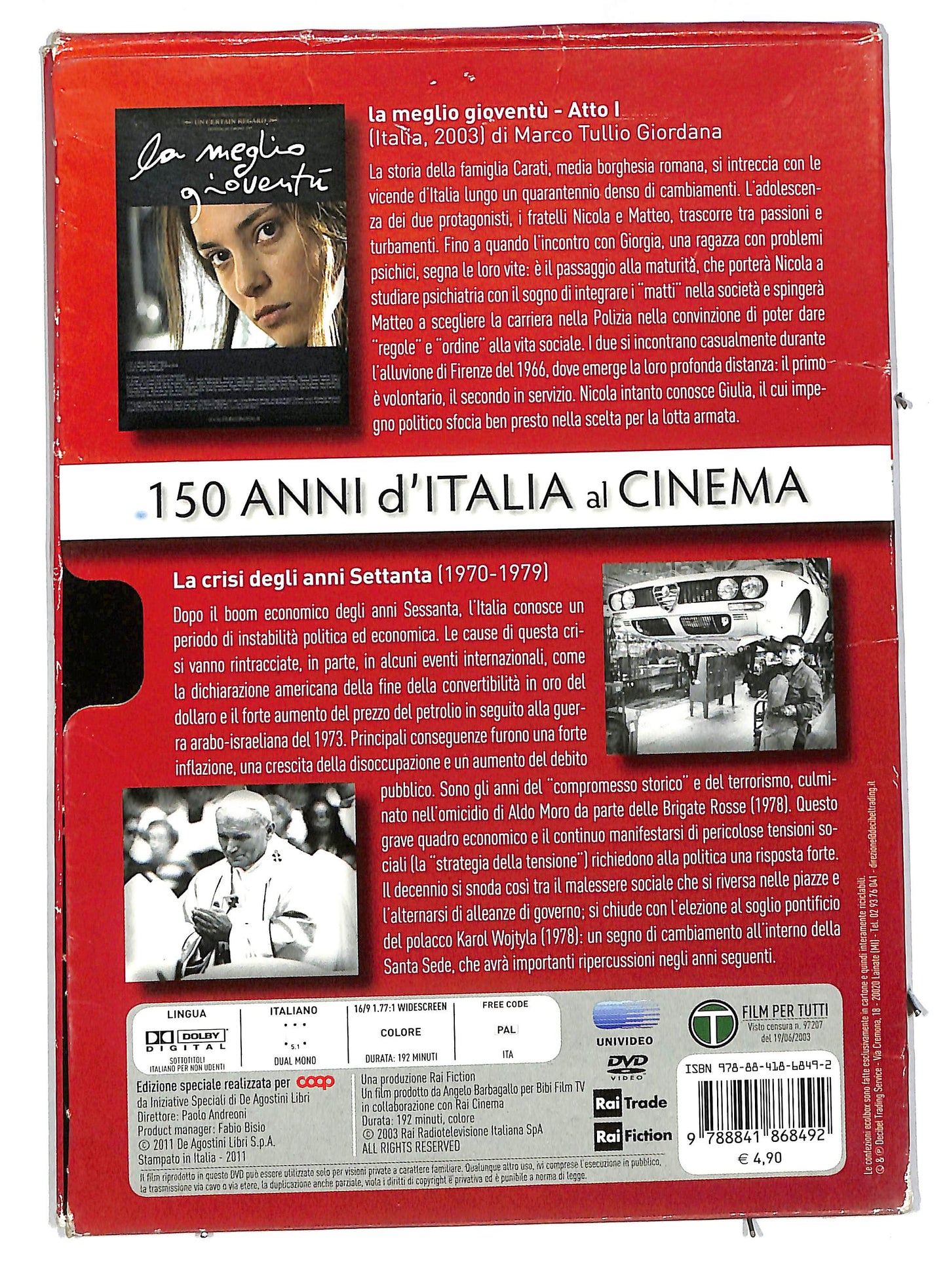EBOND La meglio gioventu atto 1 - 150 anni d'italia EDITORIALE DVD DB592641