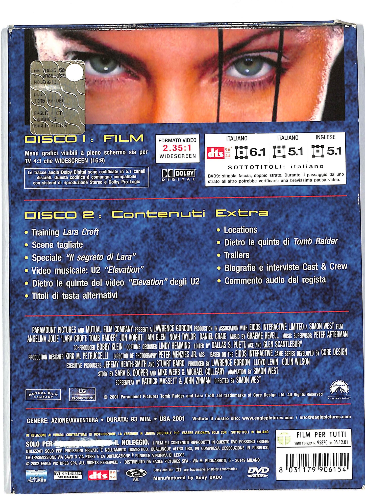EBOND Lara Croft - Tomb Raider EDIZIONE SPECIALE DIGIPACK DVD DB592666
