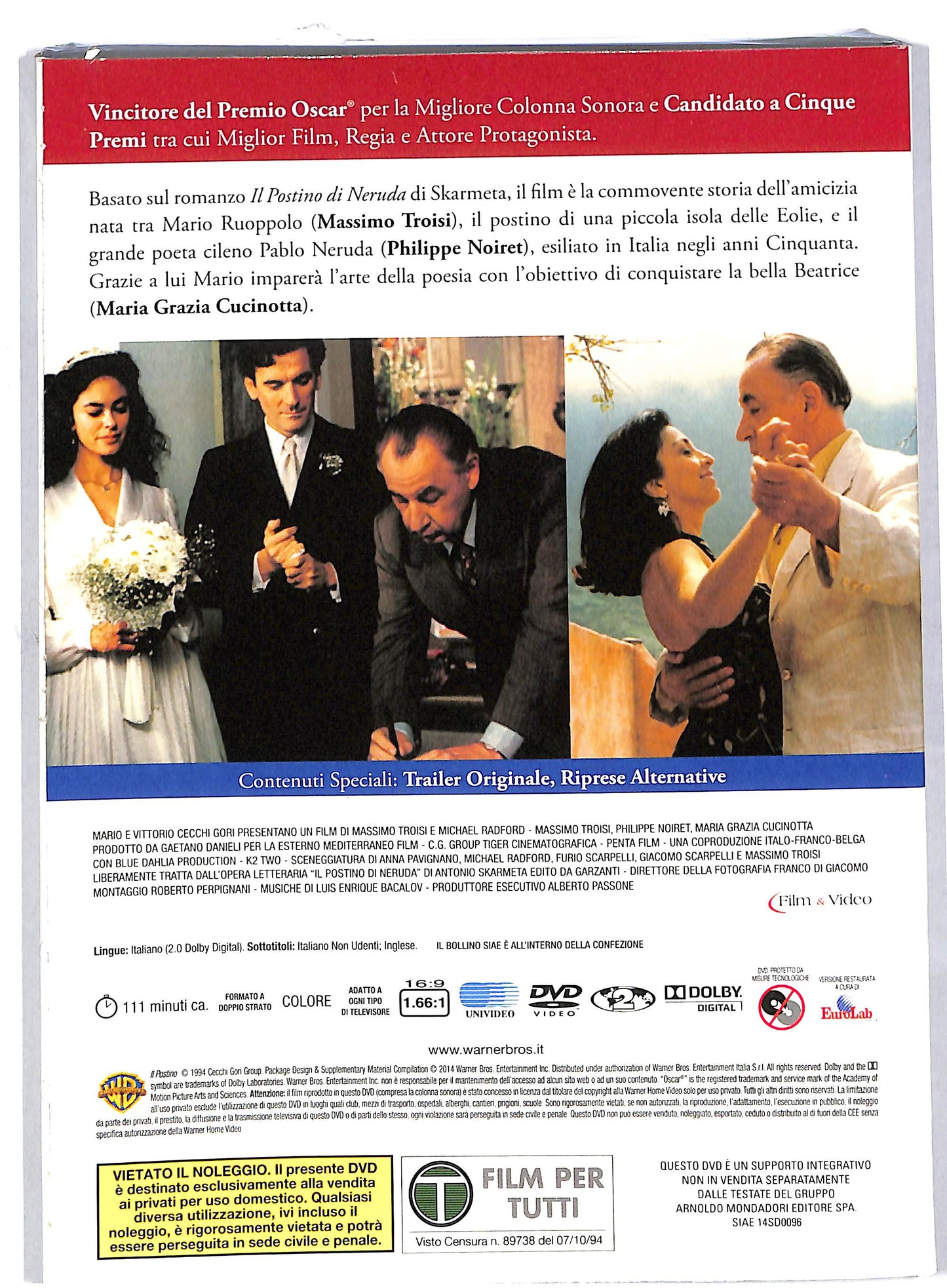EBOND Il postino SLIPCASE EDITORIALE DVD DB592852