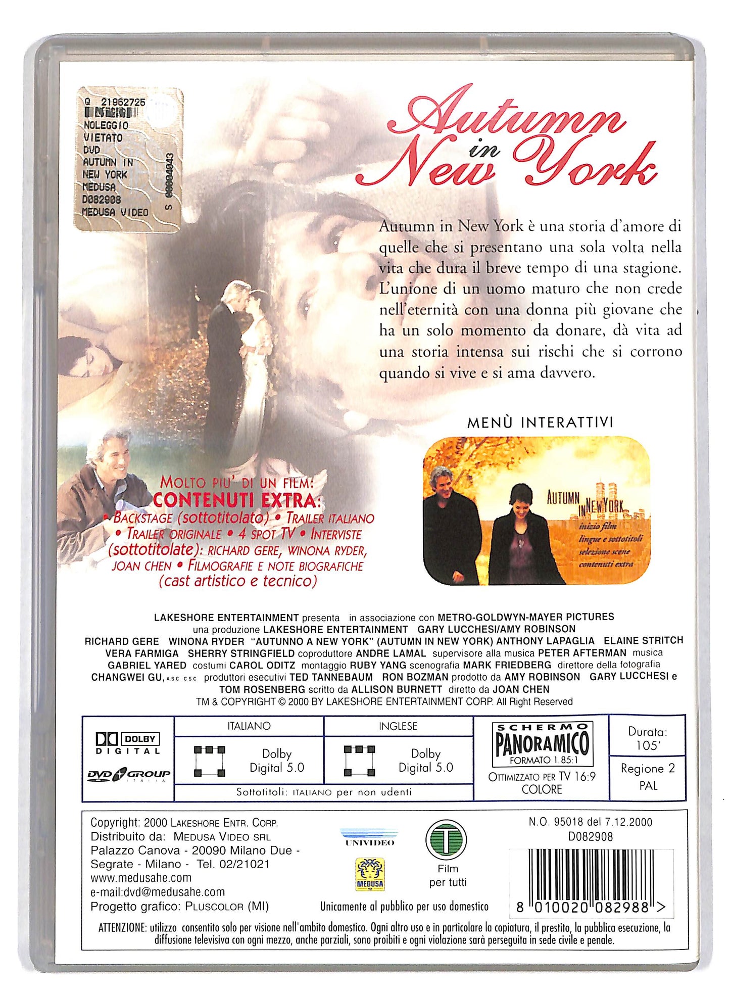 EBOND Autumn In New York DVD DB593116