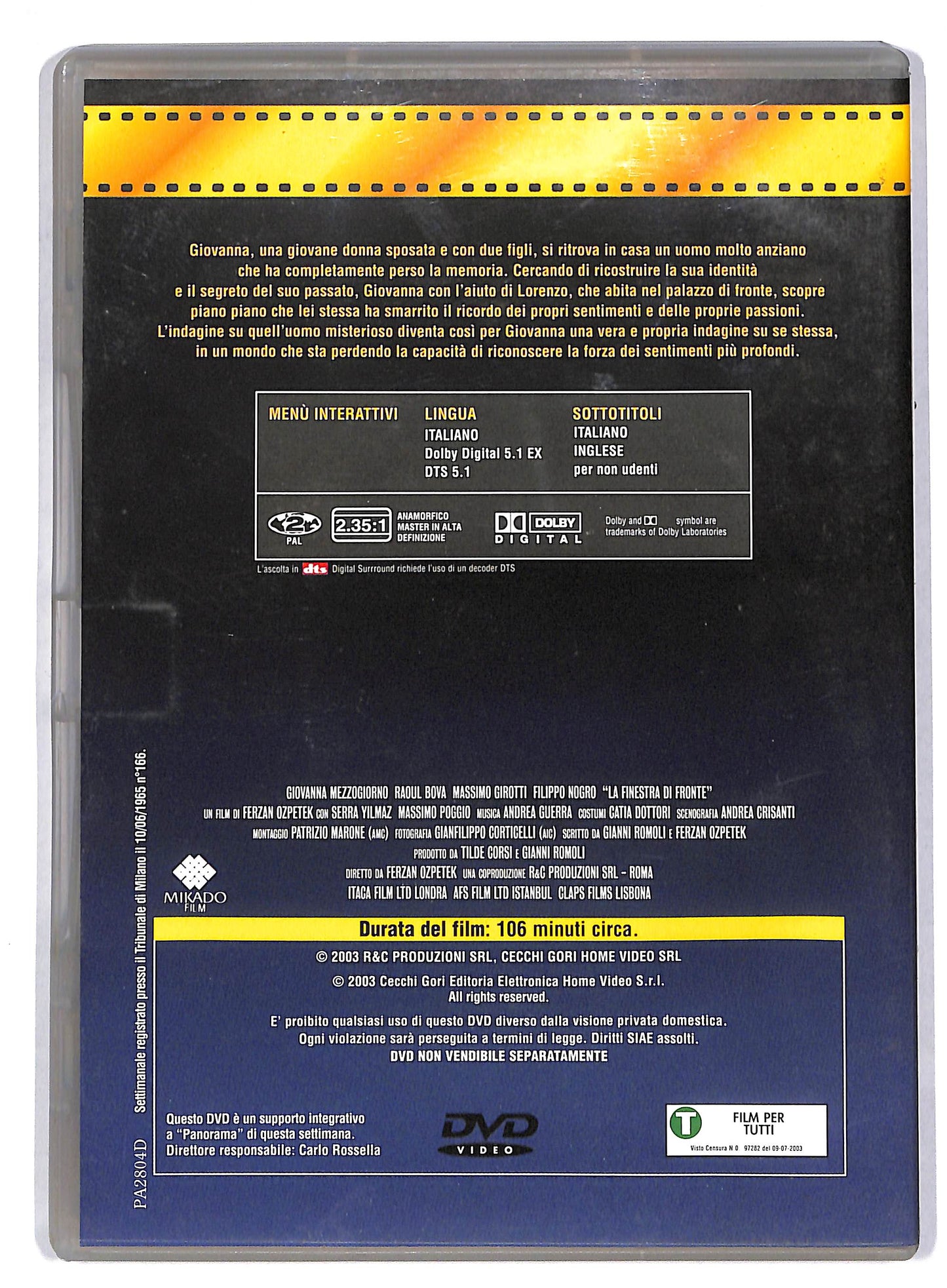 EBOND La finestra di fronte EDITORIALE DVD DB593220