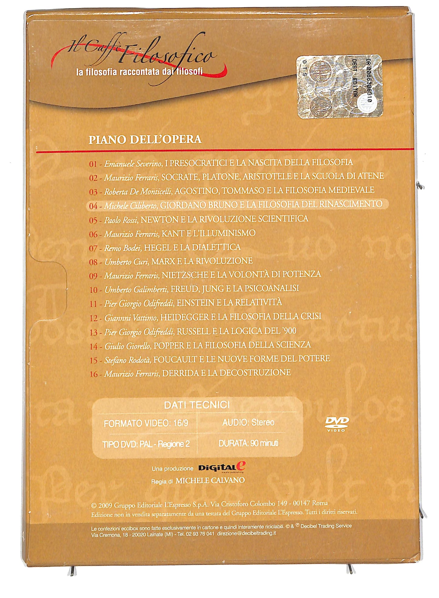 EBOND Giordano bruno e la filosofia del rinascimento vol 4 DIGIPACK DVD DB593618