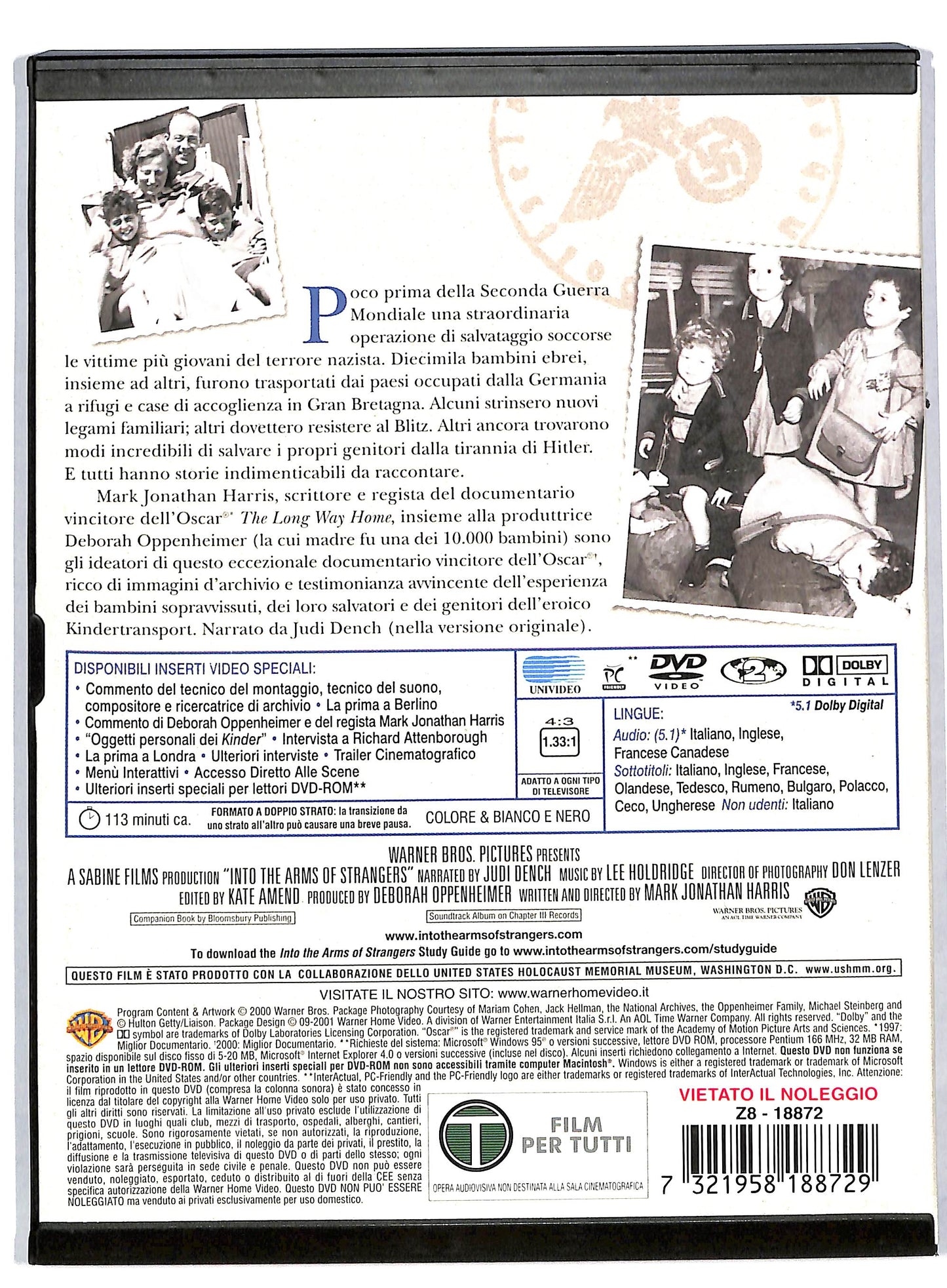 EBOND La fuga degli angeli - Storie del Kindertransport SNAPPER DVD DB594407