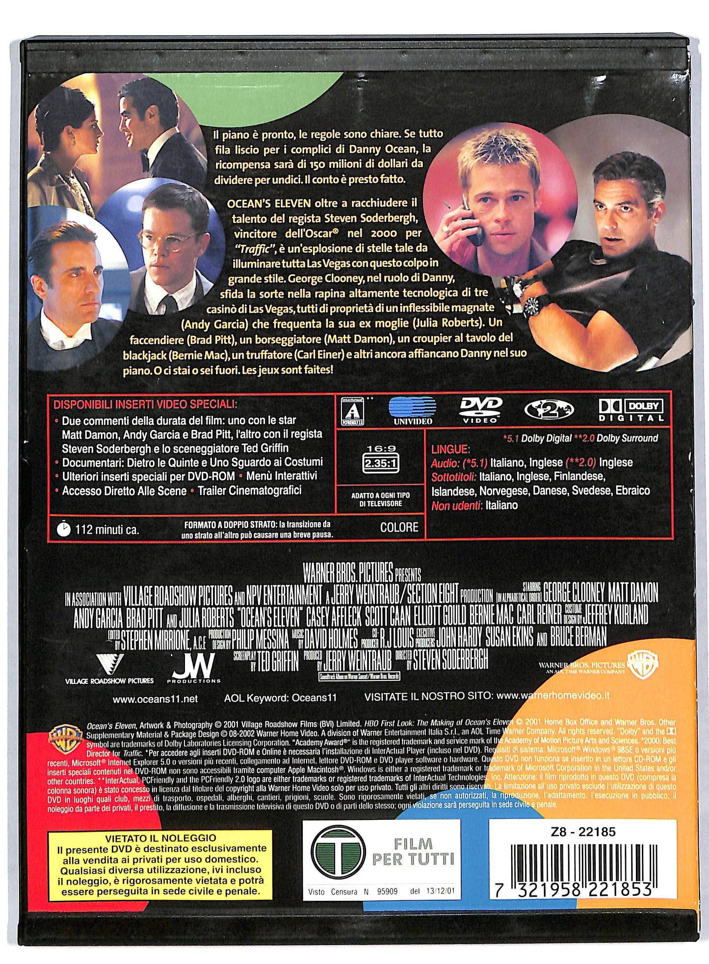 EBOND Ocean's Eleven - Fate il vostro gioco SNAPPER DVD DB594410