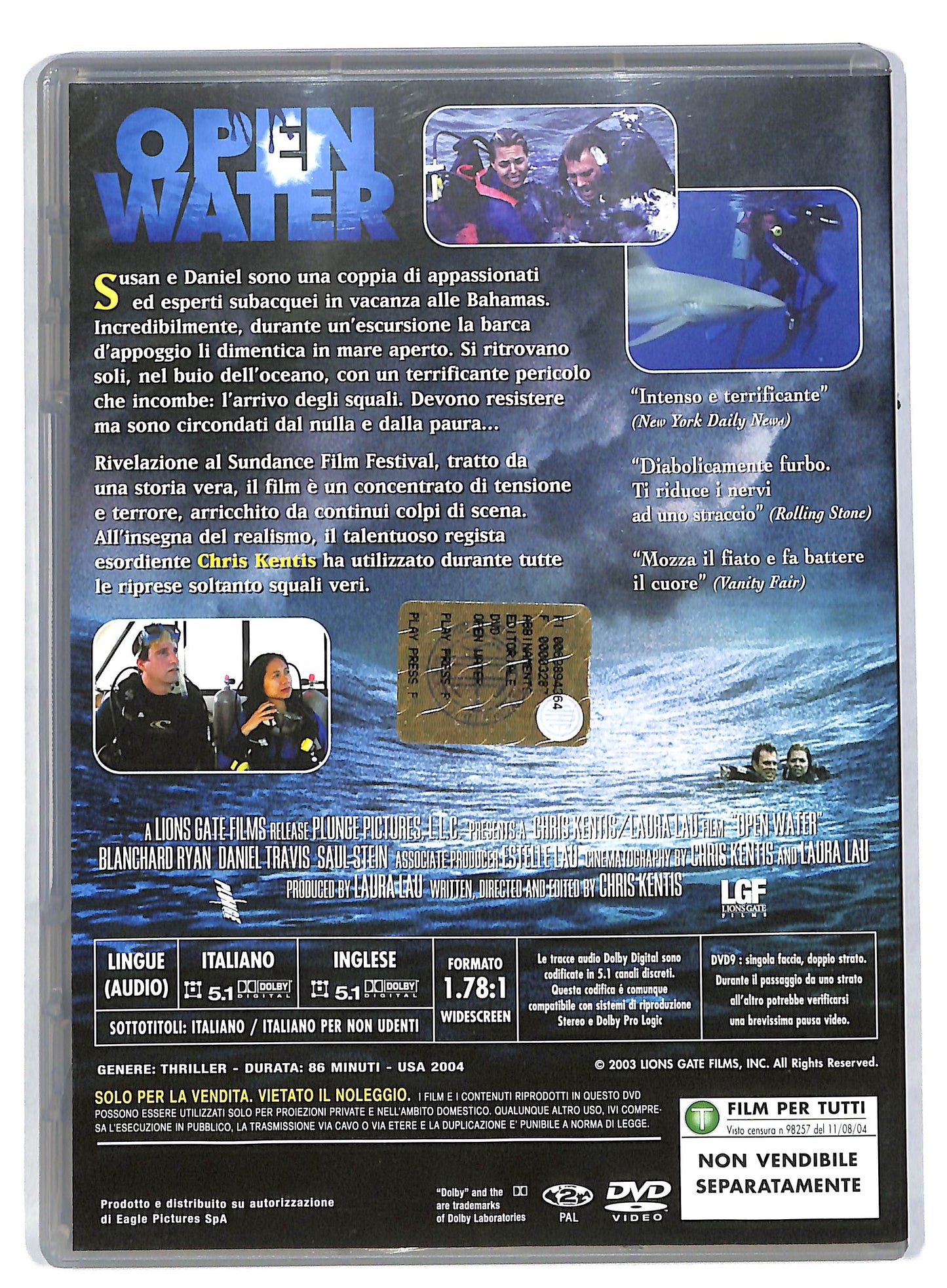 EBOND Open Water EDITORIALE DVD DB594424