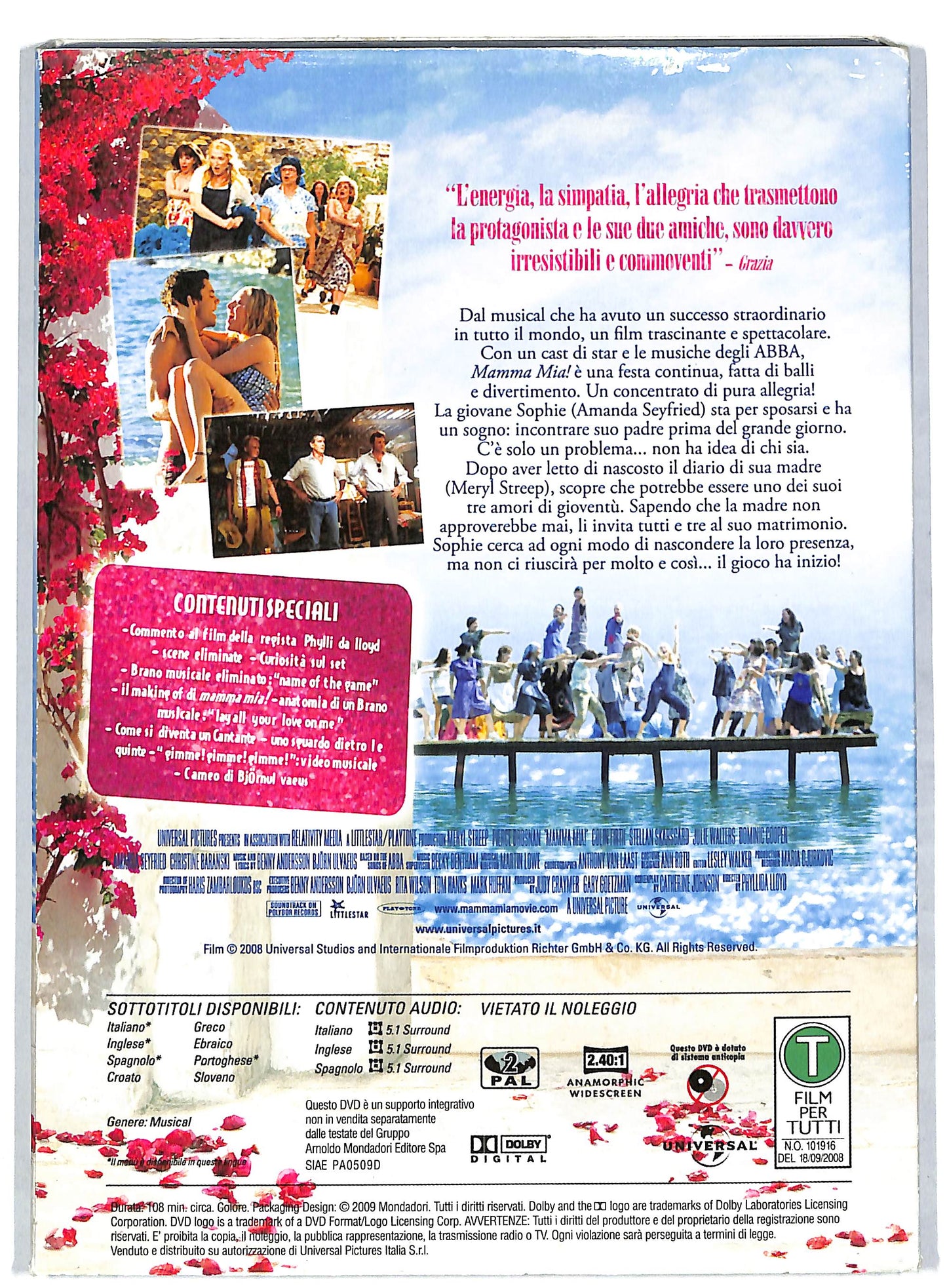 EBOND Mamma Mia! slipcase EDITORIALE DVD DB594639