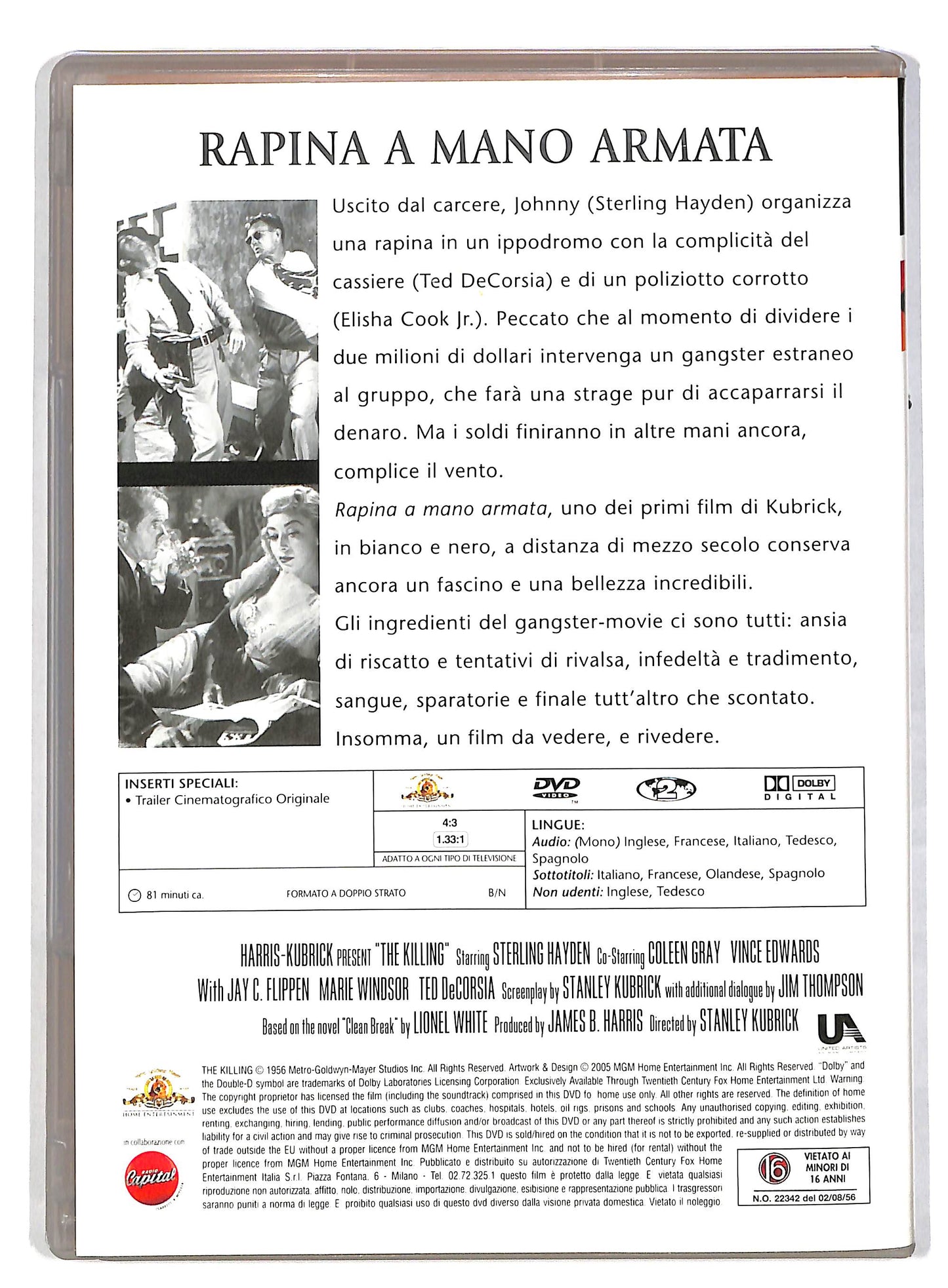 EBOND Rapina a mano armata EDITORIALE DVD DB594741