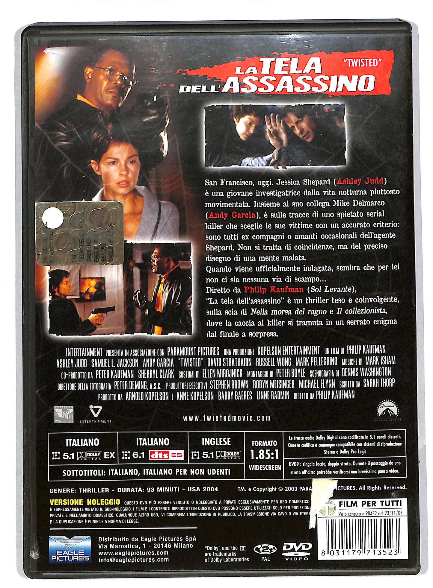 EBOND La tela dell'assassino NOLEGGIO DVD DB595108