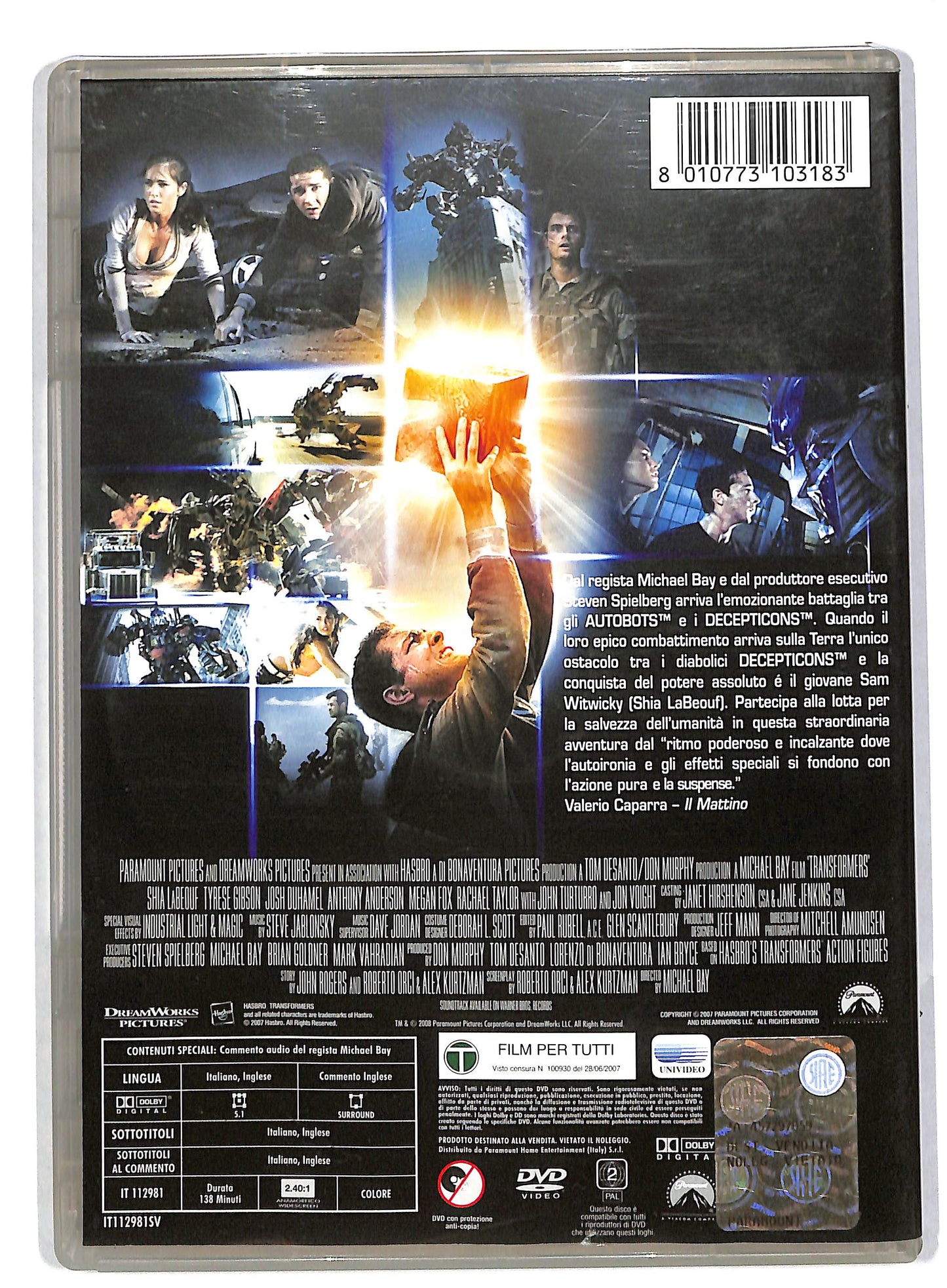EBOND Transformers (film) DVD DB595148