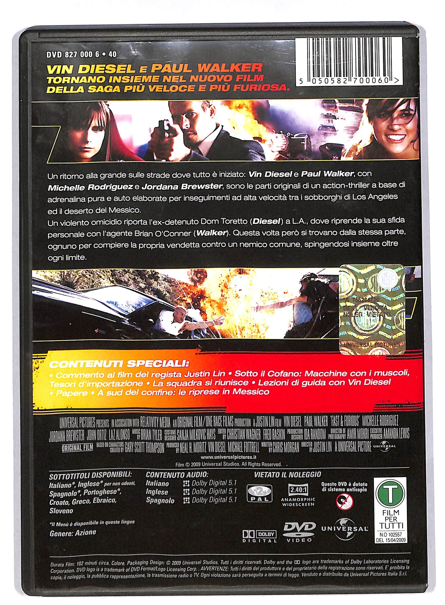 EBOND Fast & furious - Solo parti originali DVD DB595339