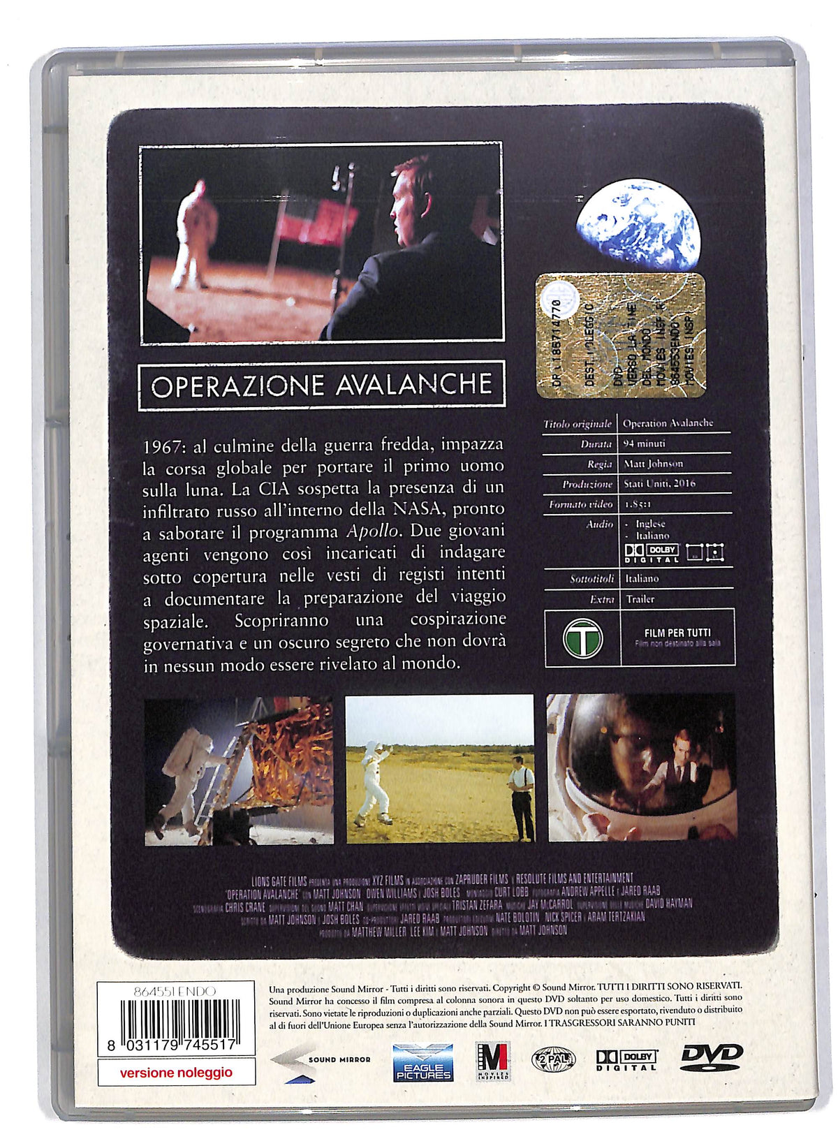 EBOND Operazione Avalanche NOLEGGIO DVD DB595627