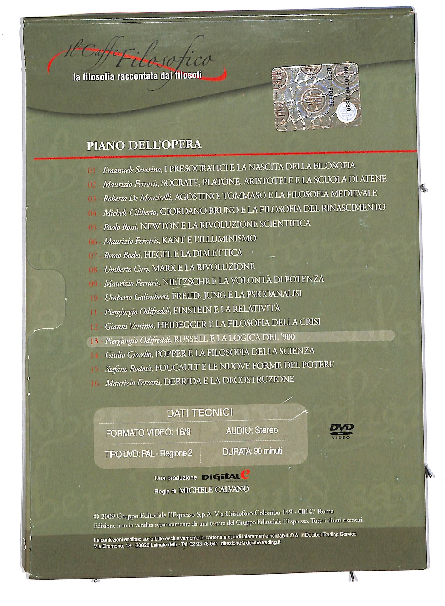 EBOND Russell e la logica del '900 - il caffe filosofico EDITORIALE DVD DB595749