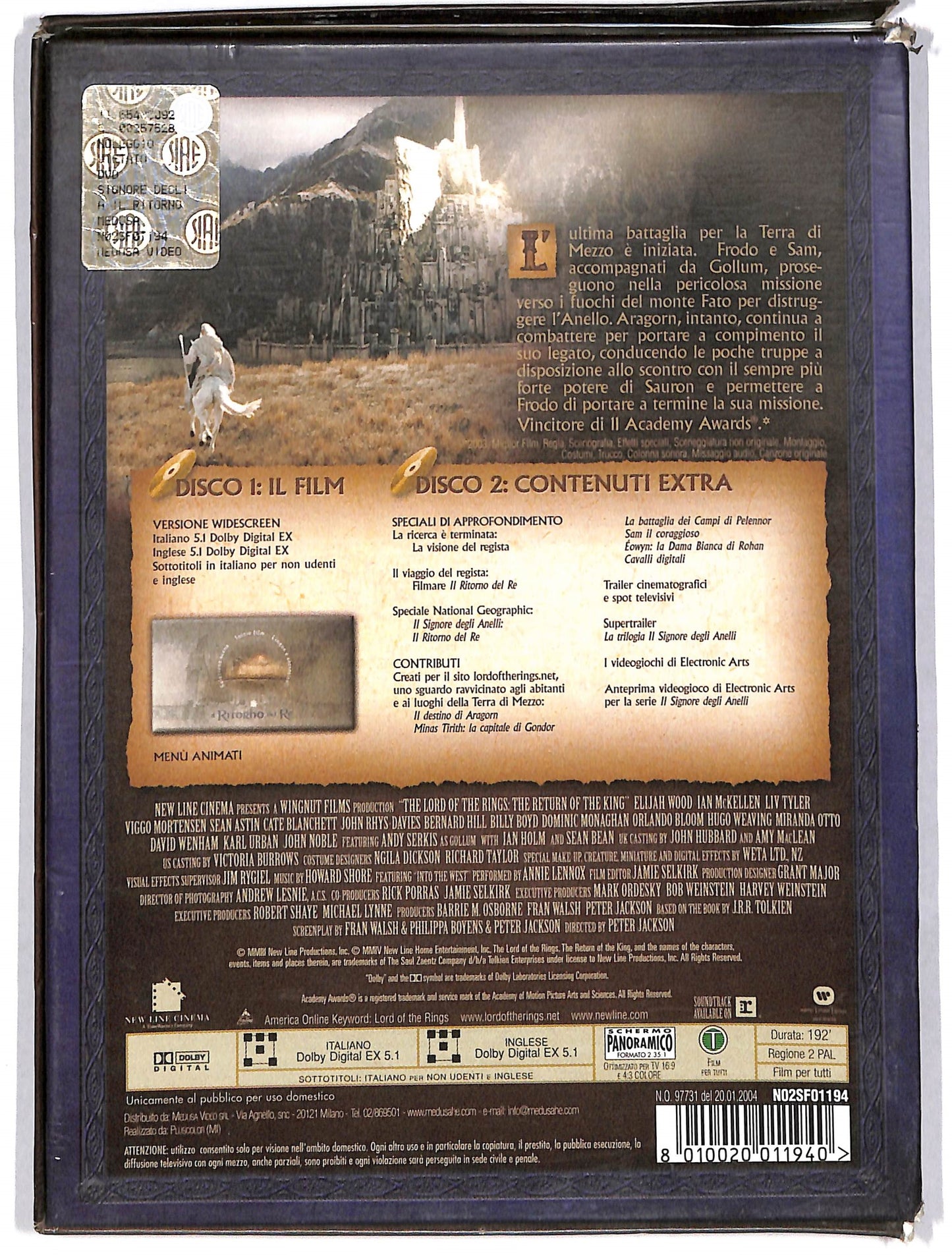 EBOND Il Signore degli Anelli - Il ritorno del re DIGIPACK DVD DB595908