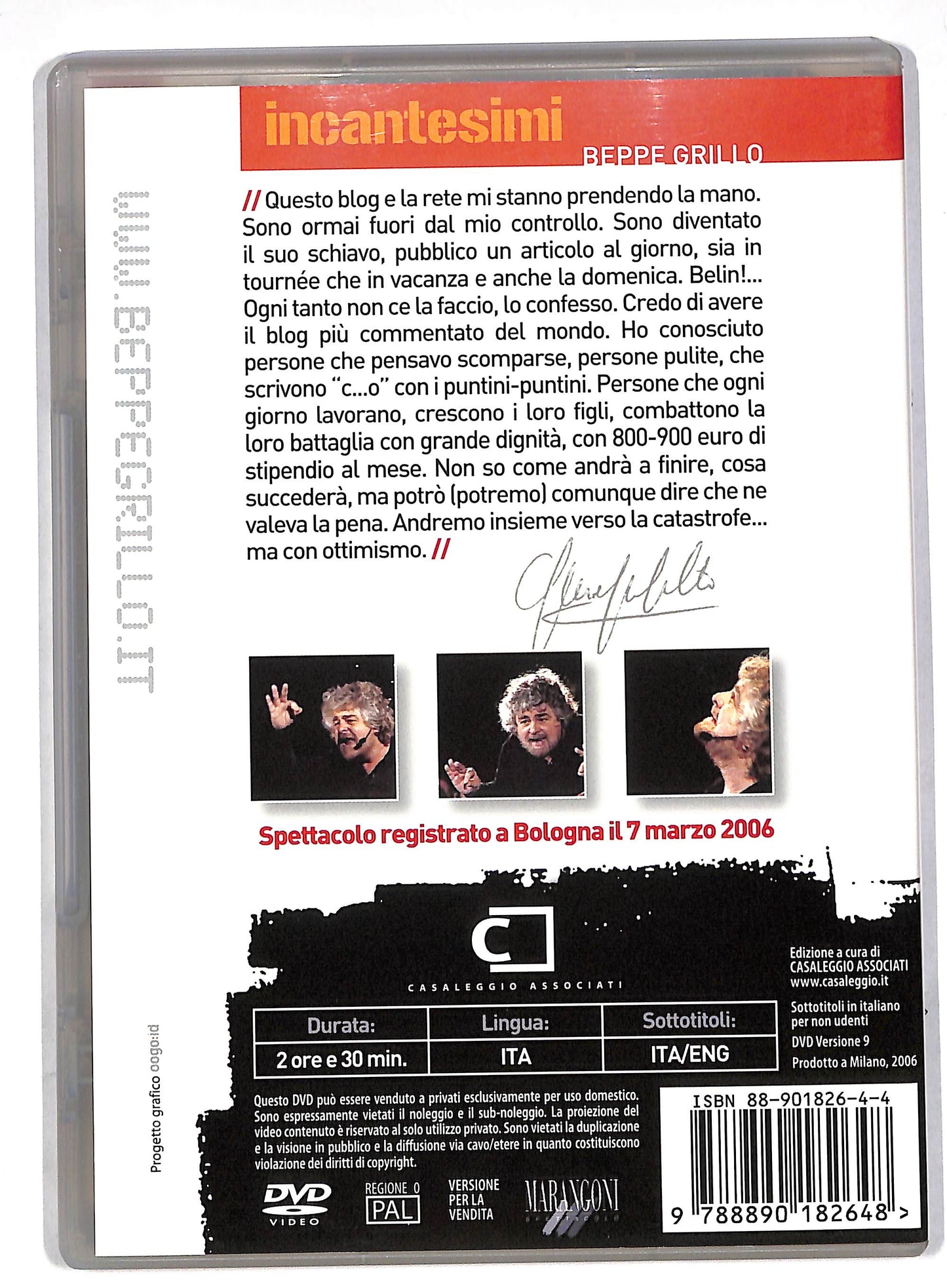 EBOND Incantesimi - Beppe Grillo (2006) DVD DB596345