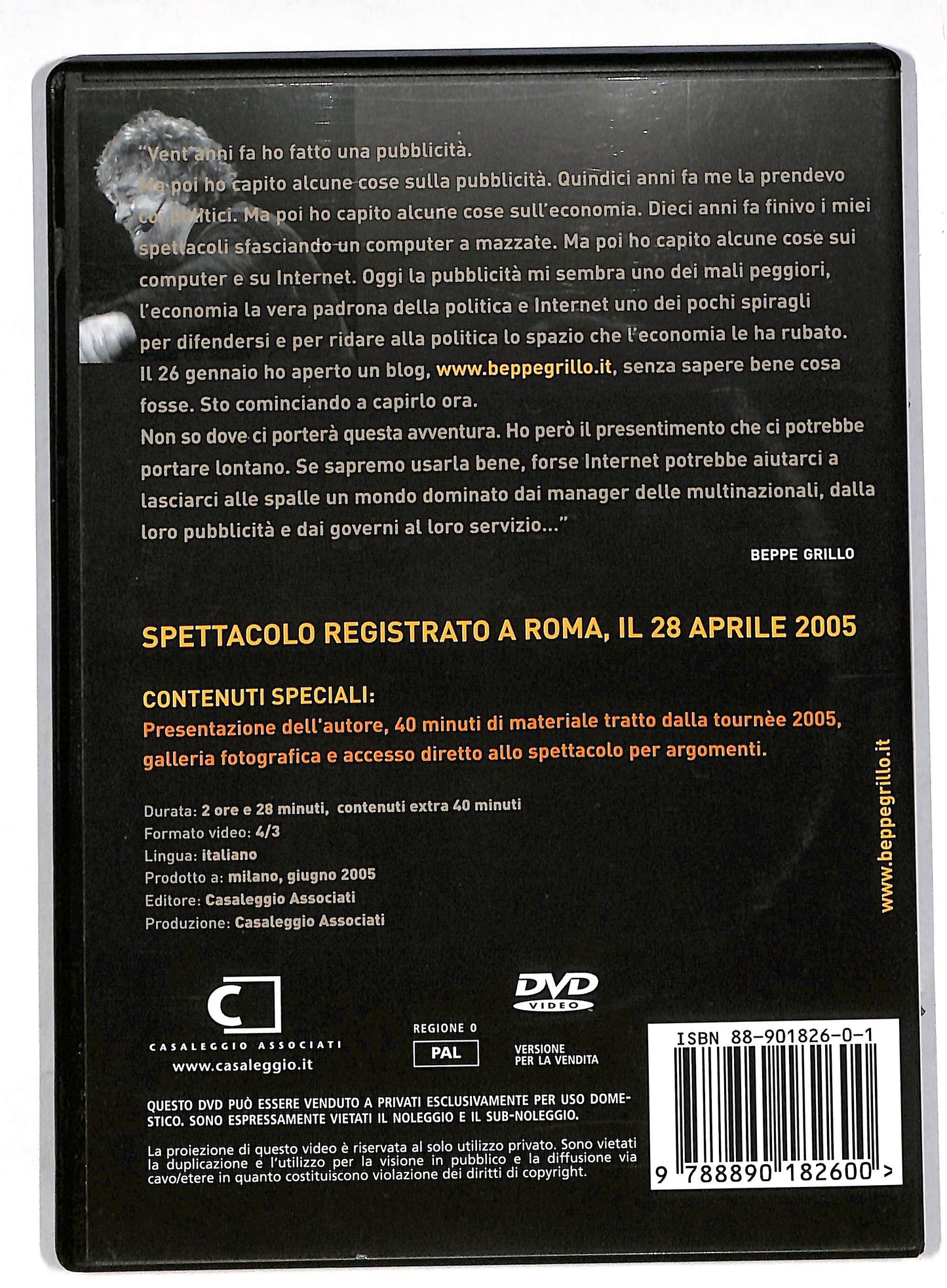 EBOND Beppegrillo.it DVD DB596346