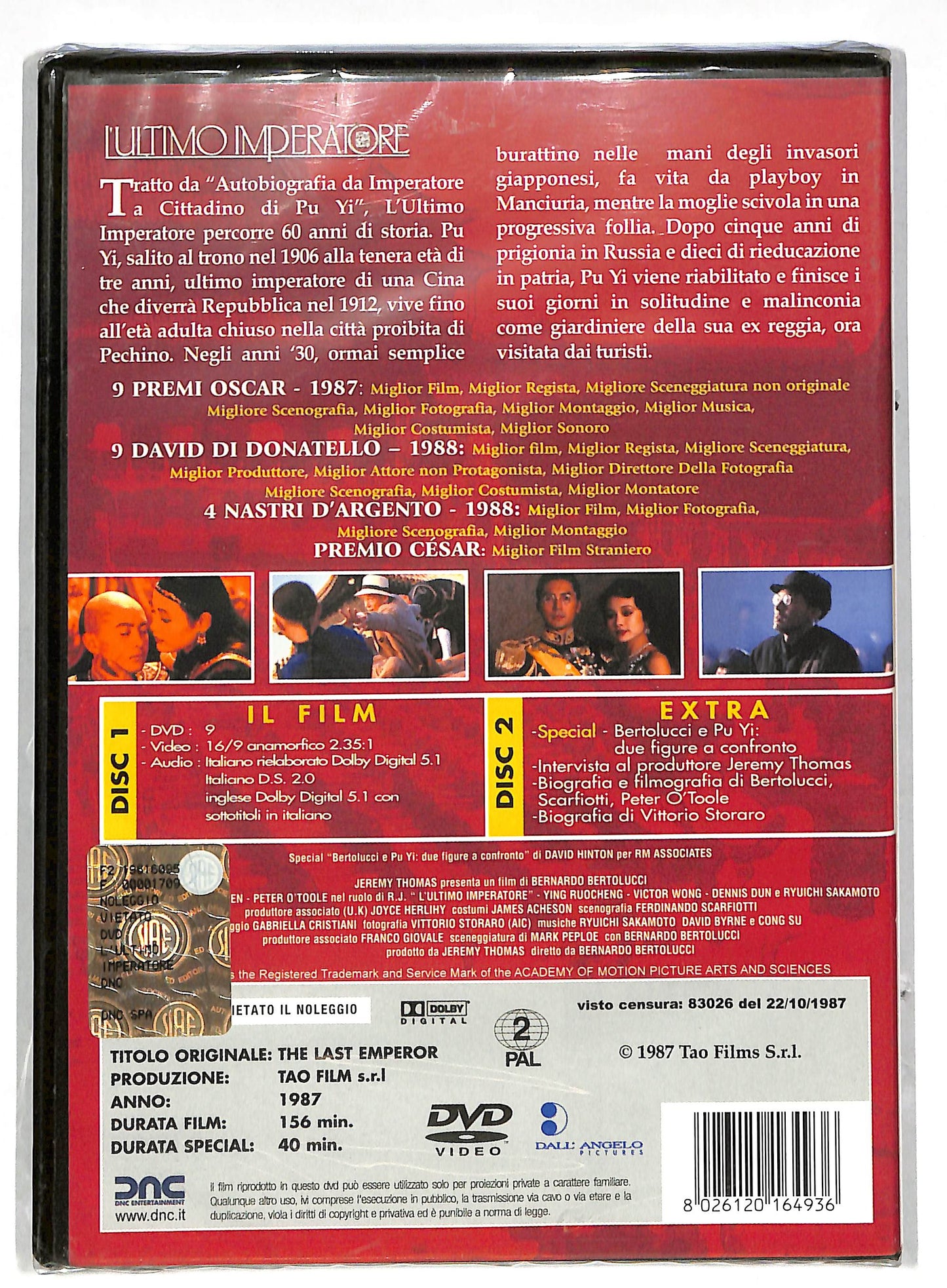 EBOND L'ultimo Imperatore EDIZIONE SPECIALE 2 dischi DVD DB596363