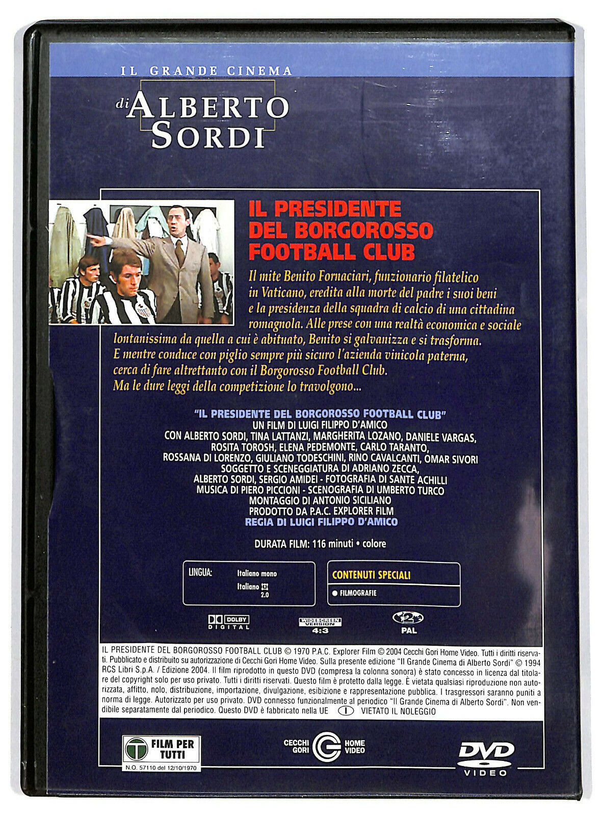 EBOND Il Presidente Del Borgorosso Football Club Editoriale DVD DB597058