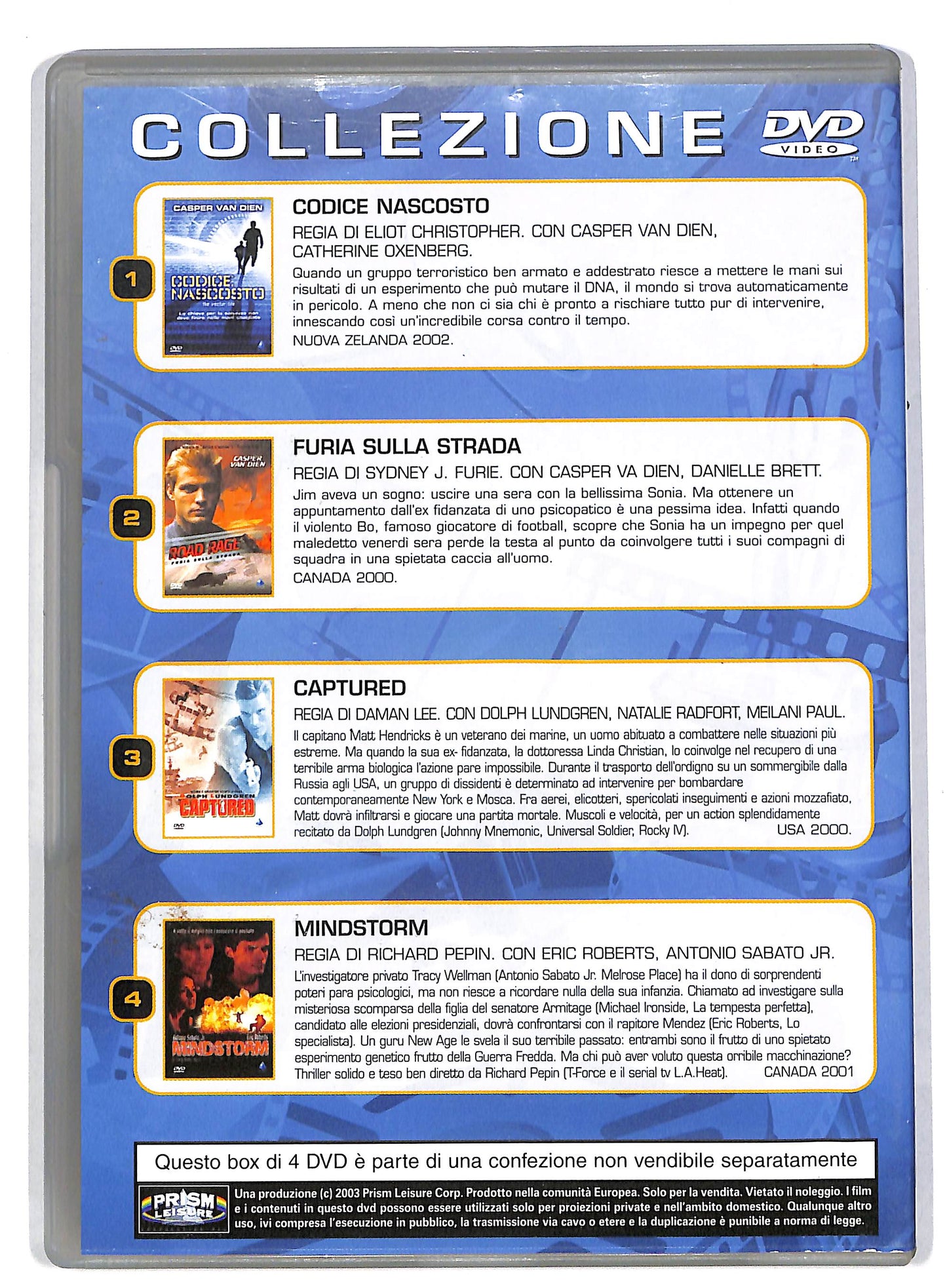 EBOND Collezione 4 film su 2 - codice nascosto - road EDITORIALE DVD DB597110