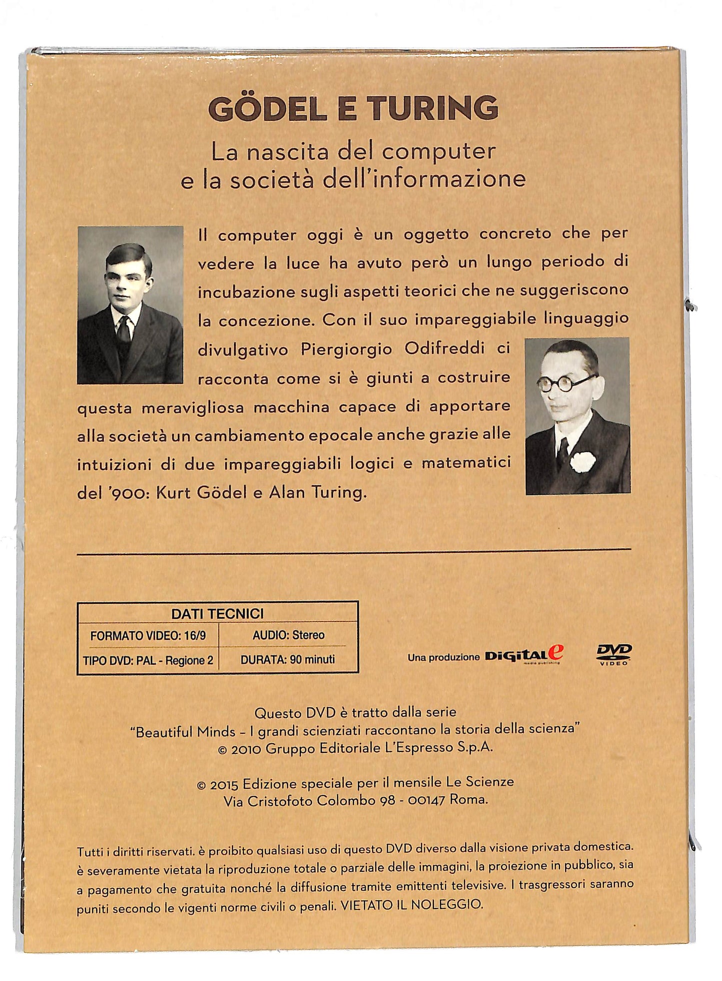 EBOND Godel e Turing - la nascita del computer EDITORIALE DVD DB597812