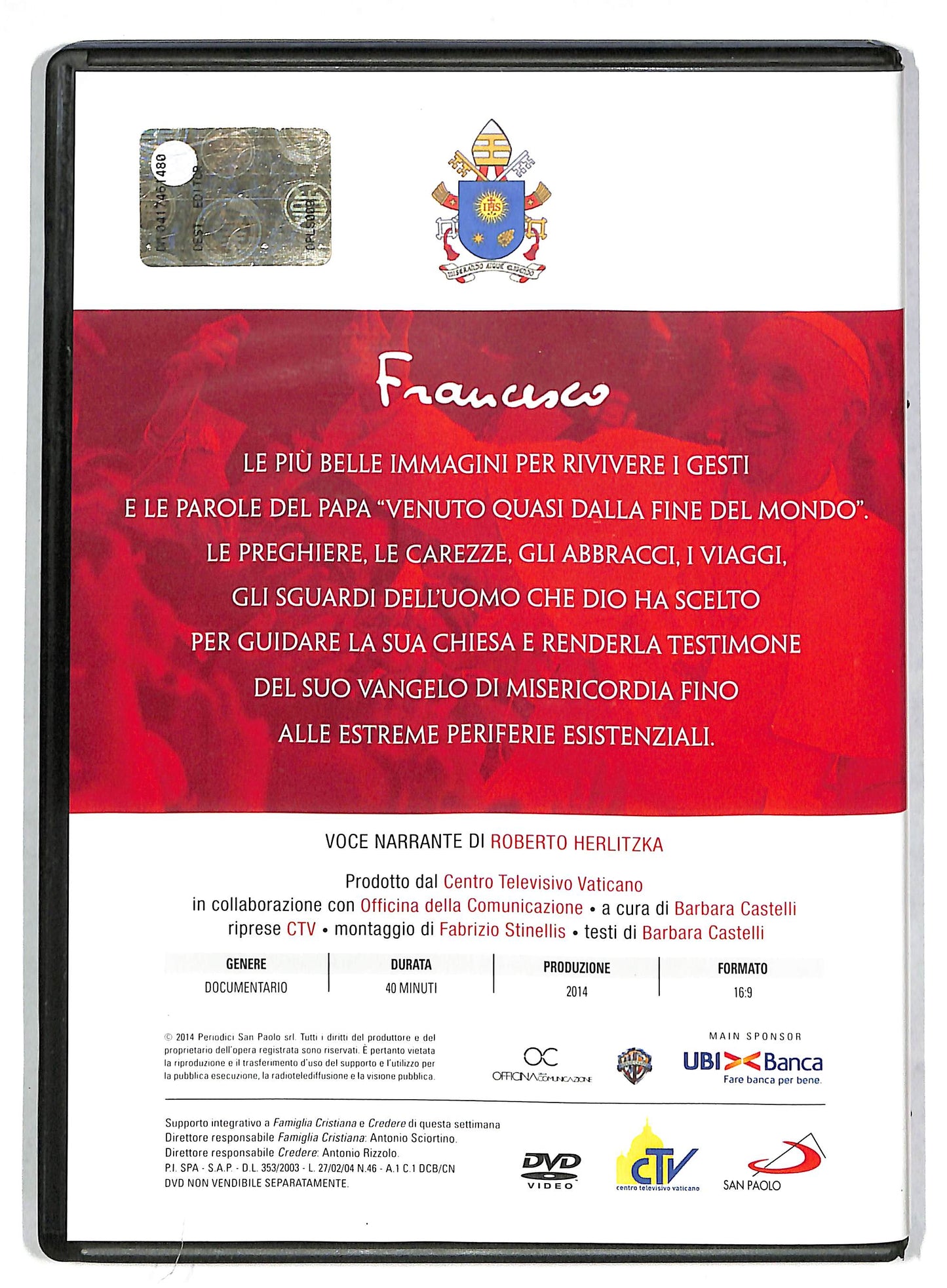 EBOND Francesco - un anno di pontificato EDITORIALE DVD DB597813