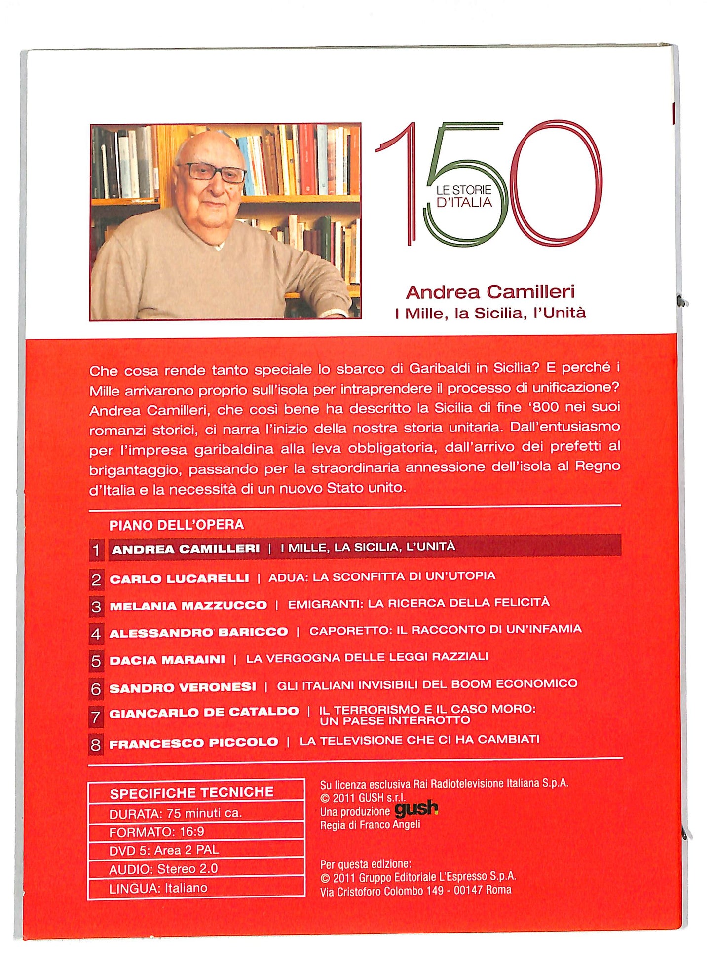 EBOND Andrea Camilleri - i mille la sicilia l'unita EDITORIALE DVD DB597822