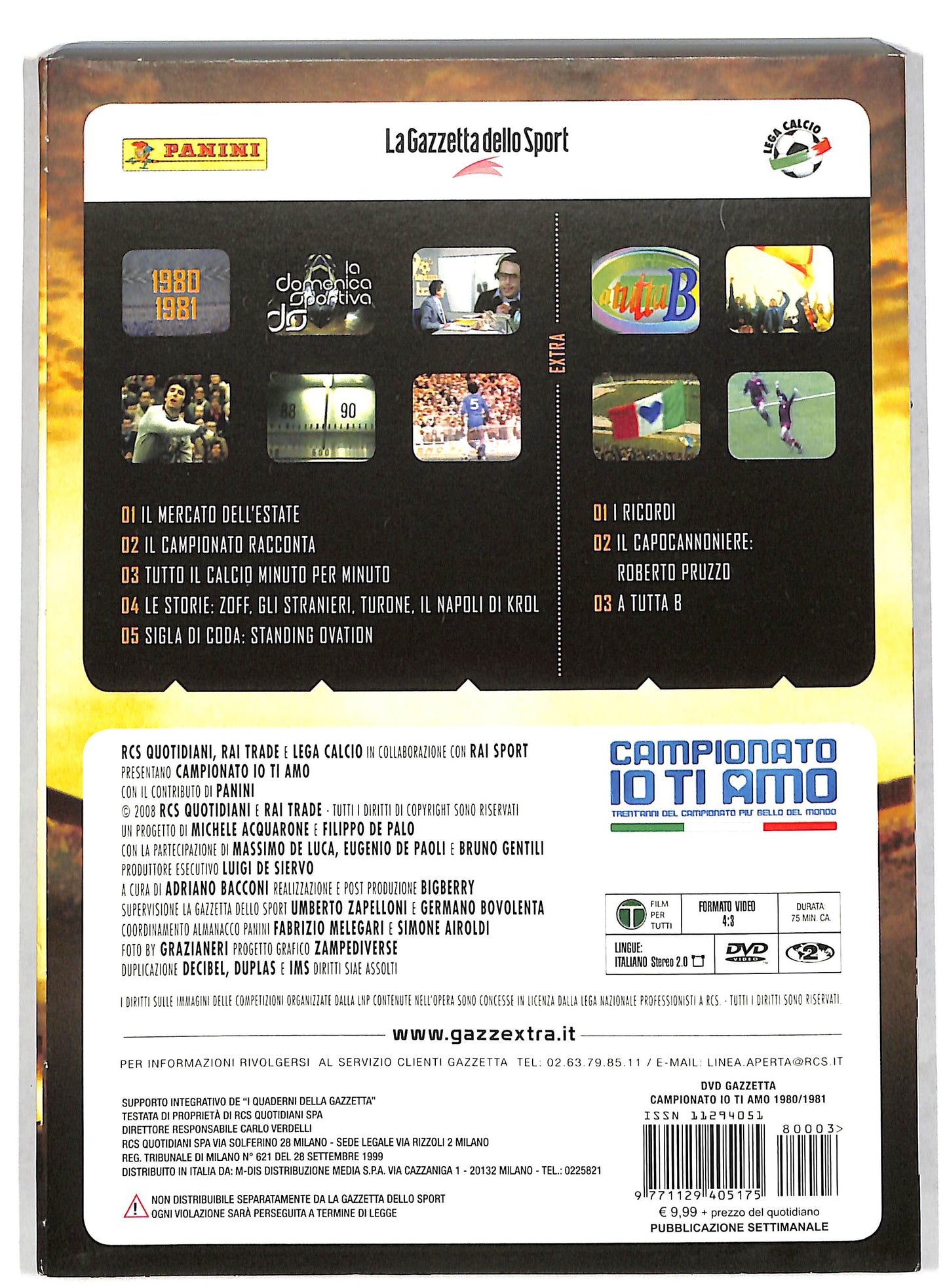 EBOND Campionato io ti amo 1980 - 1981 EDITORIALE DVD DB597855