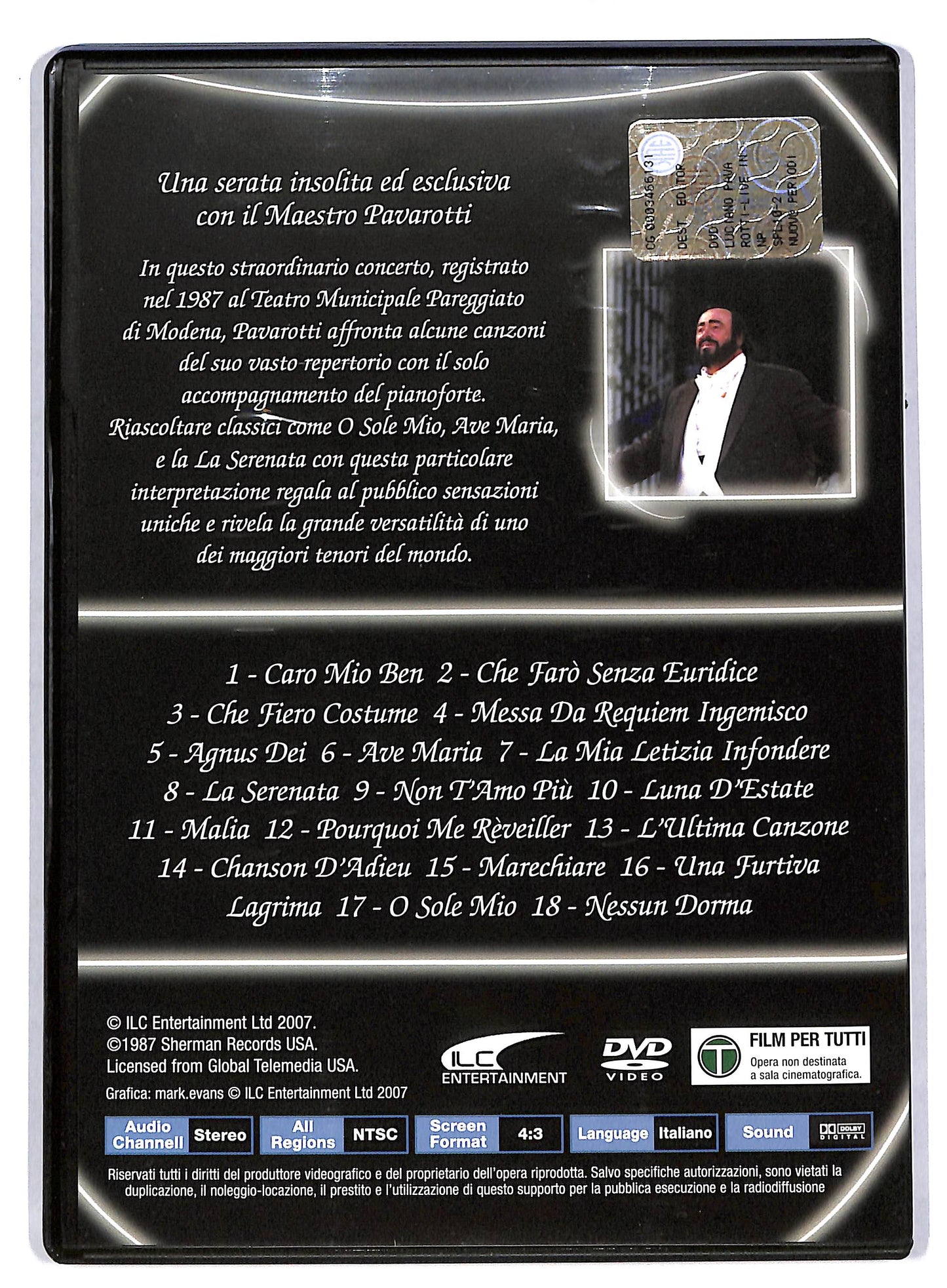 EBOND Luciano pavarotti live in modena EDITORIALE DVD DB599136