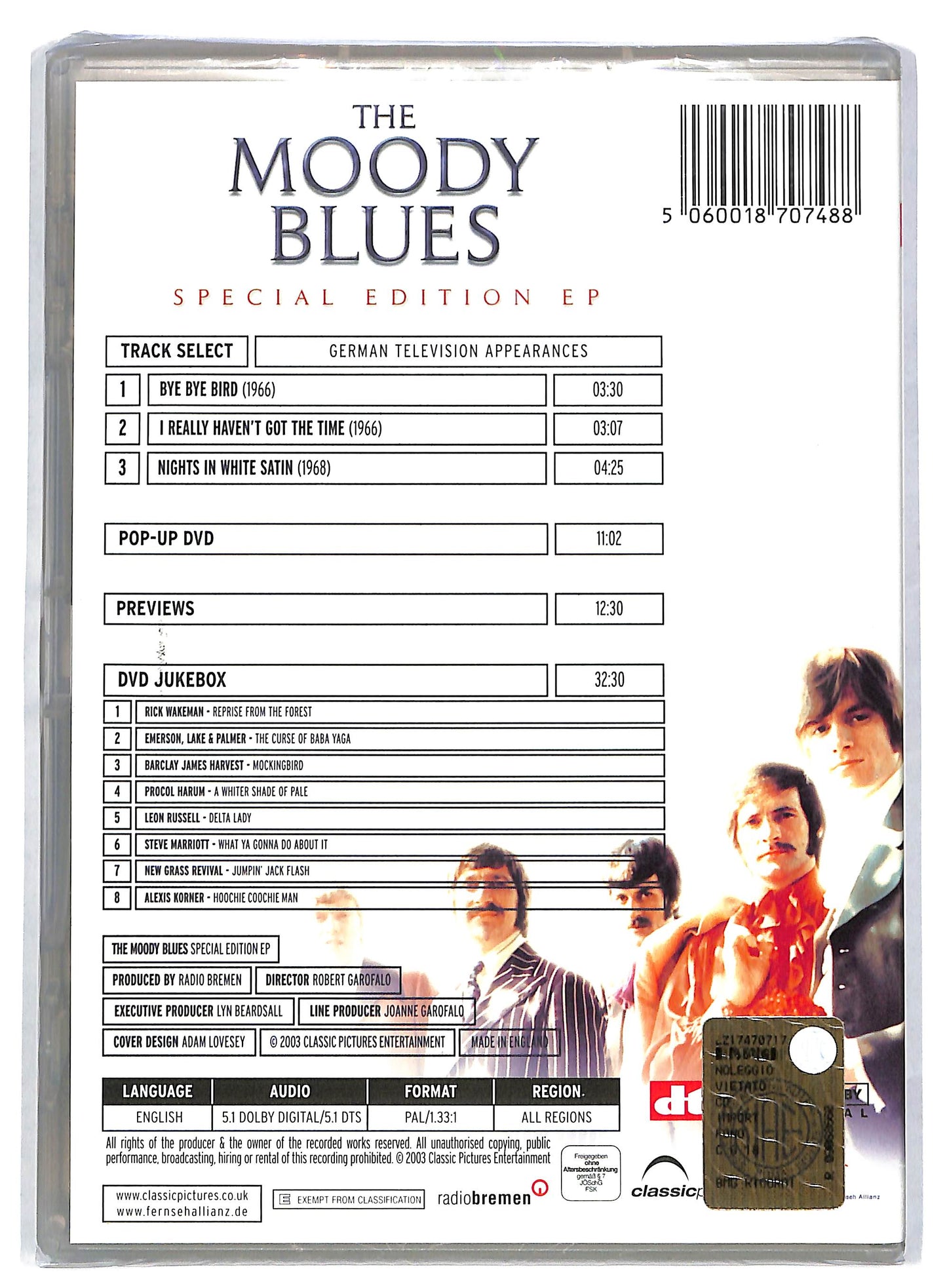 EBOND The Moody Blues EDIZIONE SPECIALE DVD DB600956