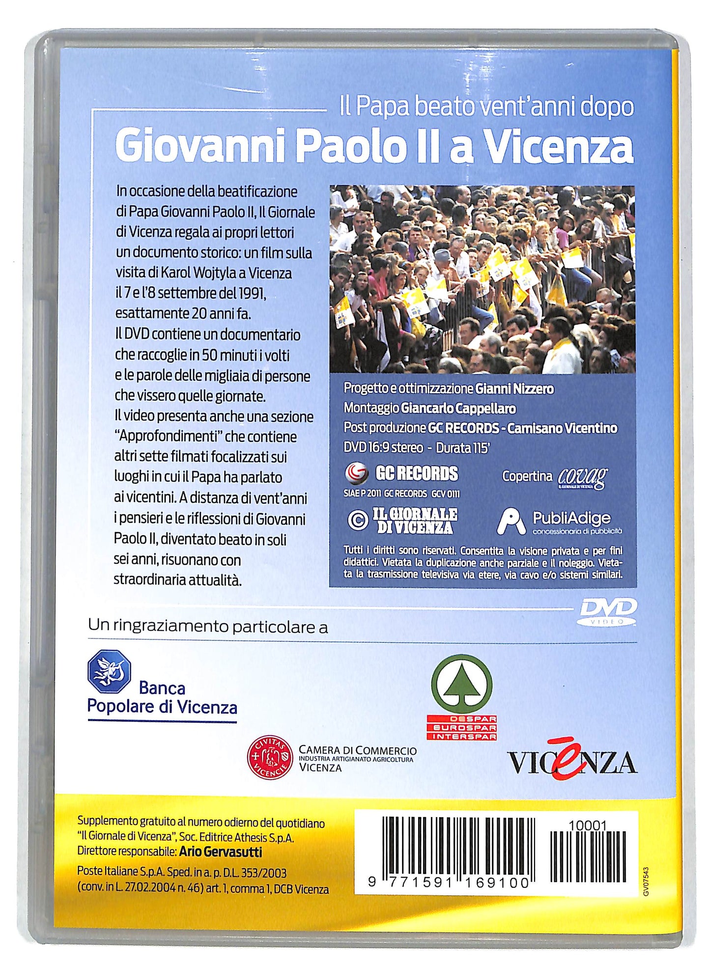 EBOND Giovanni Paolo 2 a Vicenza EDITORIALE DVD DB601157