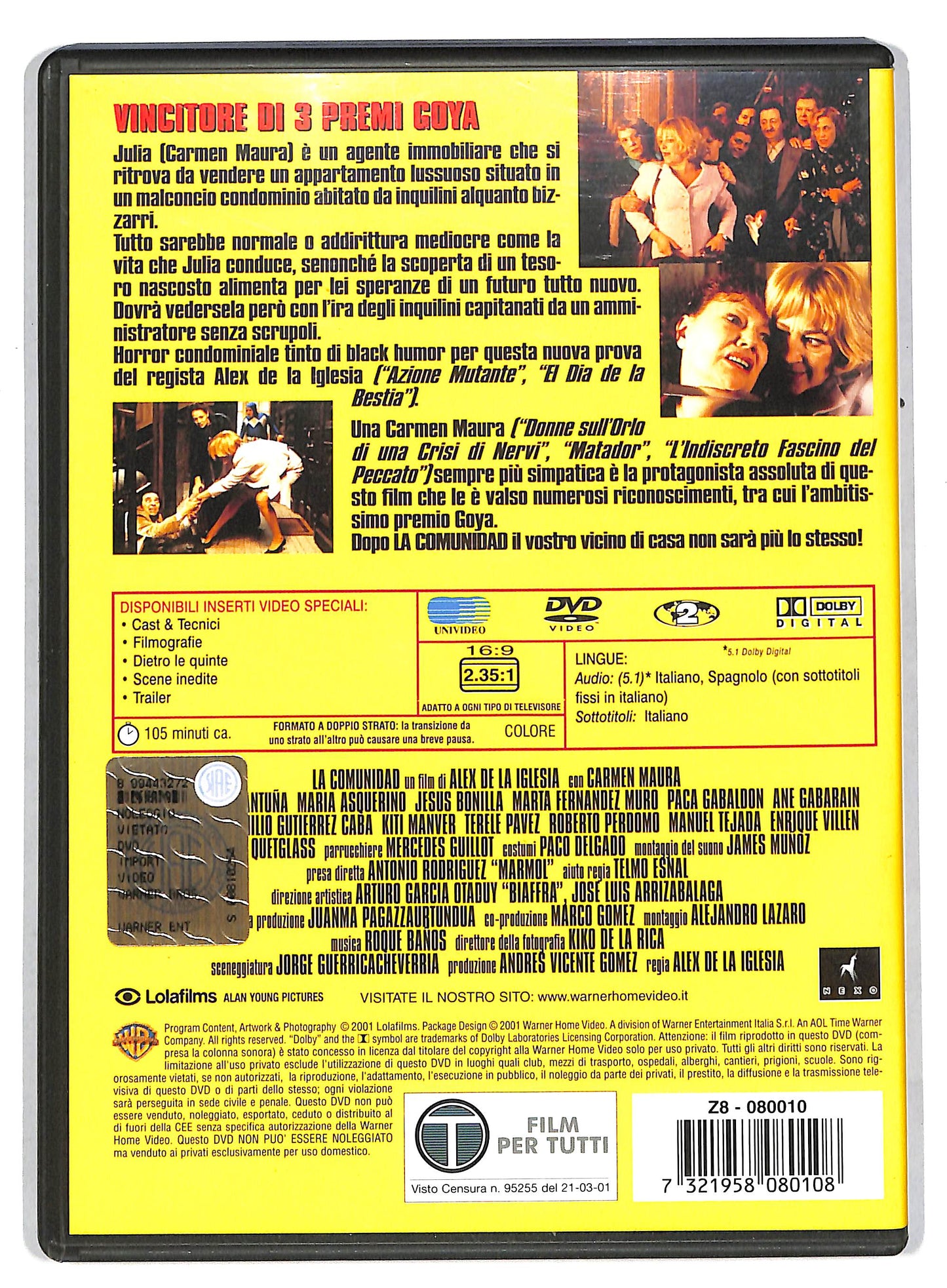 EBOND La Comunidad - Intrigo All'ultimo Piano DVD DB601617