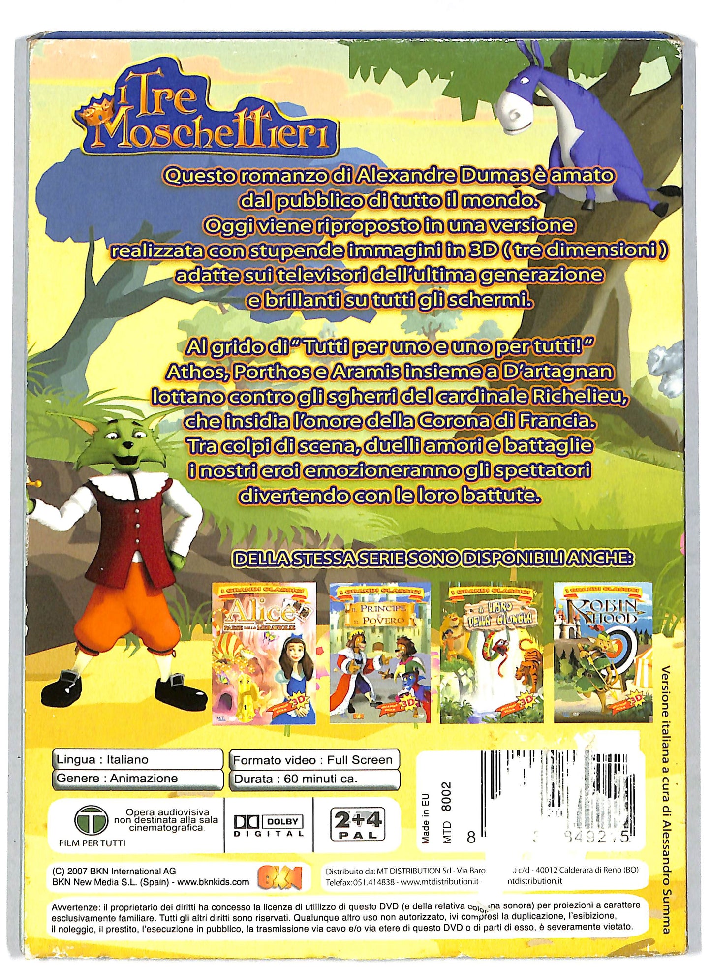 EBOND I tre moschettieri 3D - Slipcase DVD DB601960