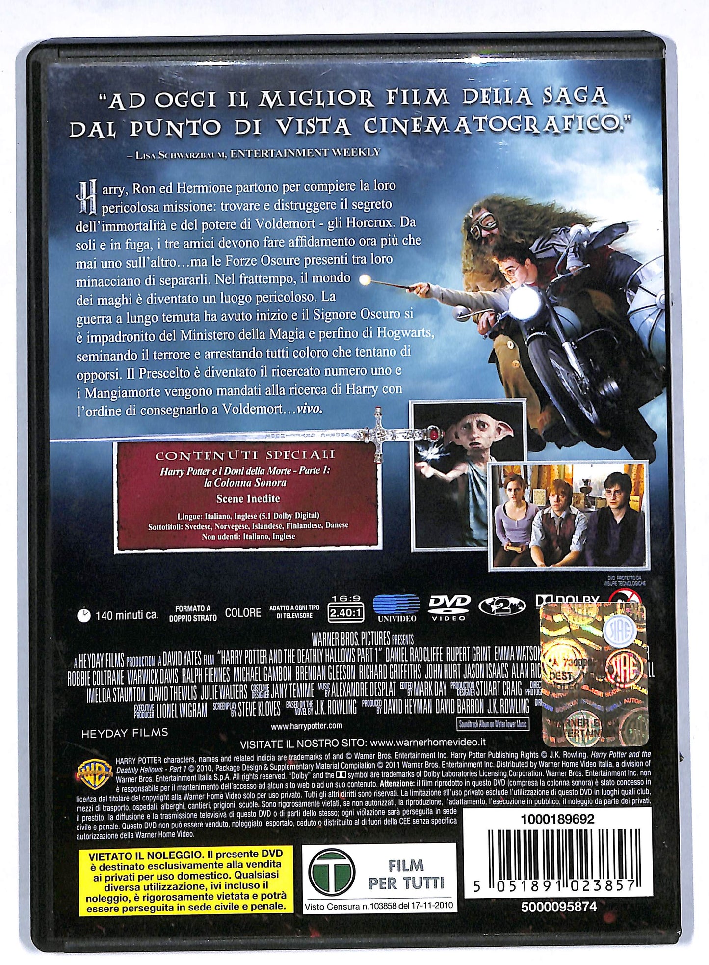 EBOND Harry Potter e i doni della morte parte 1 DVD DB602439