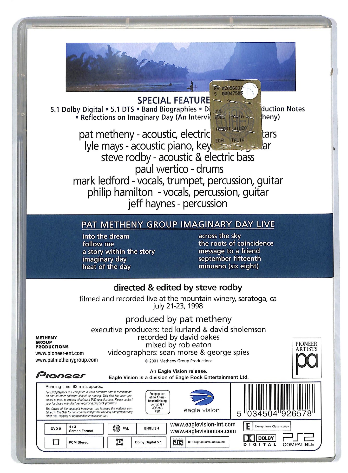 EBOND Pat Metheny Group - Imaginary Day Live DVD DB602802